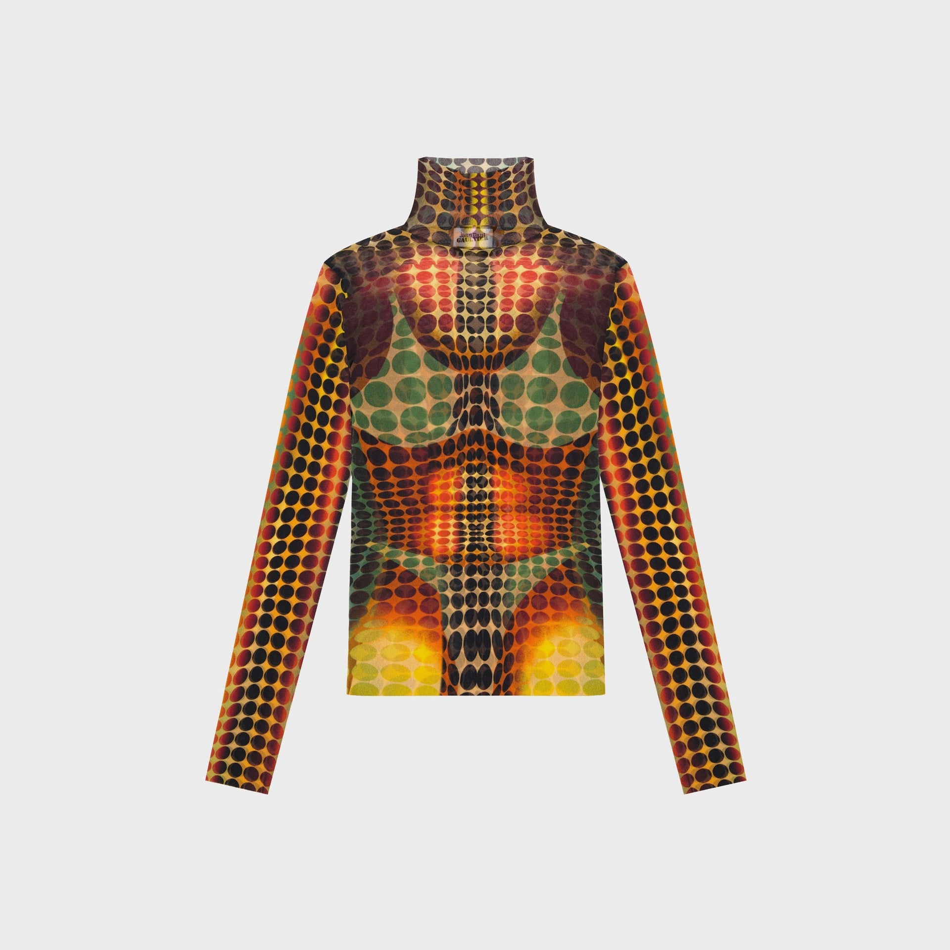 Jean Paul Gaultier Re-Edition High Neck Top - Orange Multi