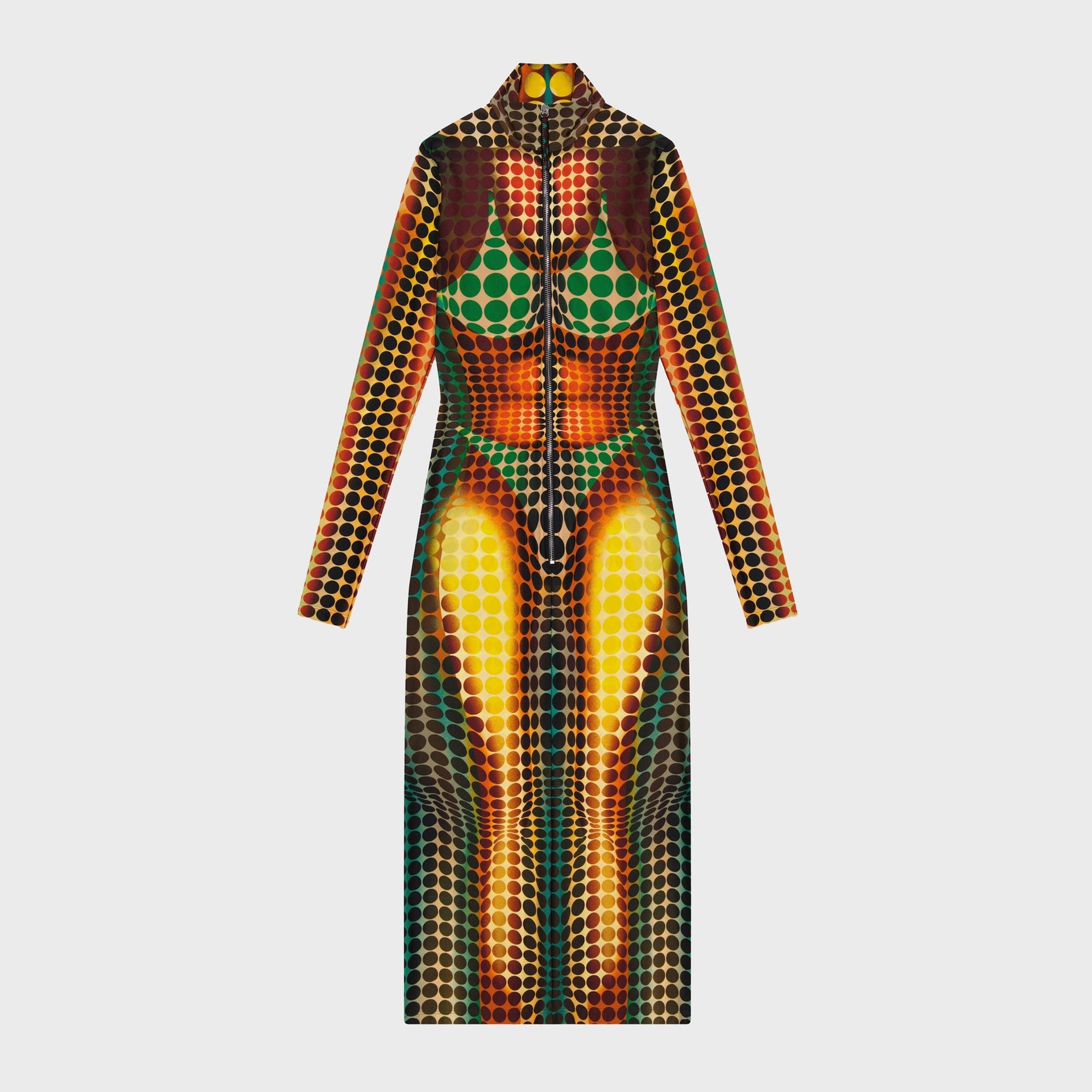 Jean Paul Gaultier Re-Edition Printed Midi Dress - Orange Multi
