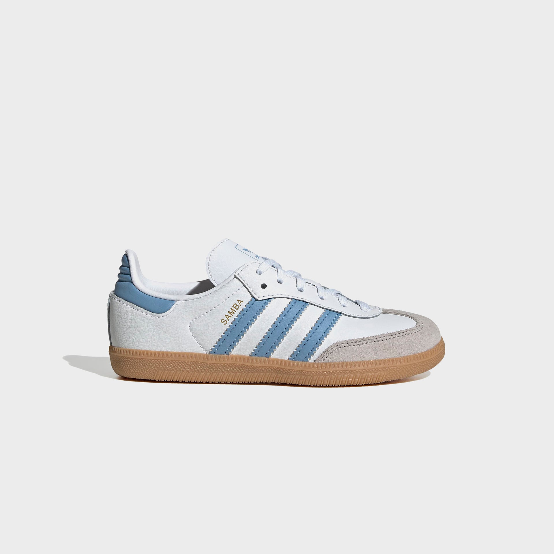 adidas Kids Samba OG - Cloud White / Ash Blue / Gum Kith adidas Kids Samba OG - Cloud White / Ash Blue / Gum Kith