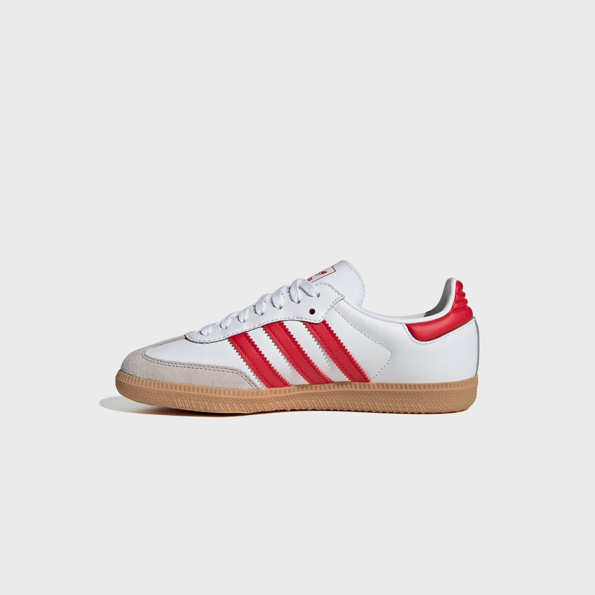 adidas GS Samba OG - White / Better Scarlet / Gum 3 – Kith