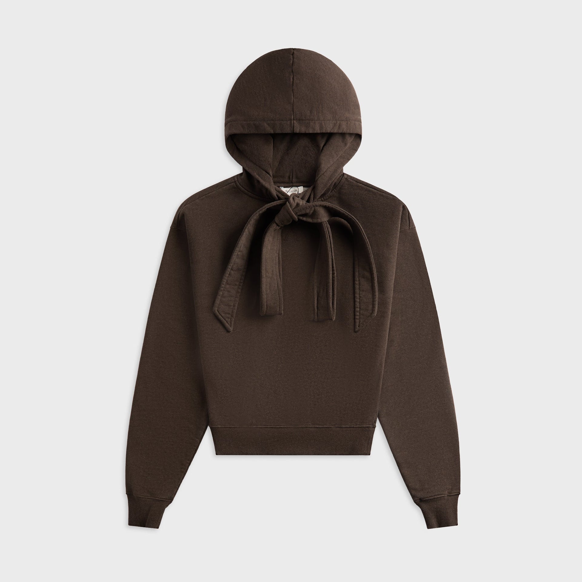JW Anderson Tied Bow Hoodie in Dark Brown