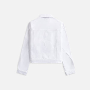 JW Anderson Cropped Twisted Denim Jacket Originals - White