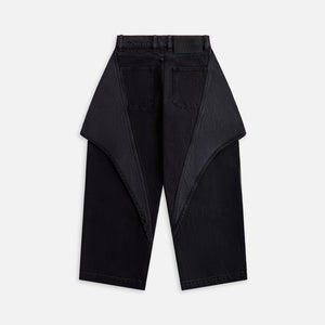 JW Anderson Draped Sculptural Jeans - Dark Grey