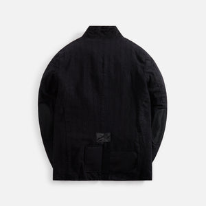Junya Watanabe Man Wool Stripe Garment Treated X Multi Farbrics Pathw - Black