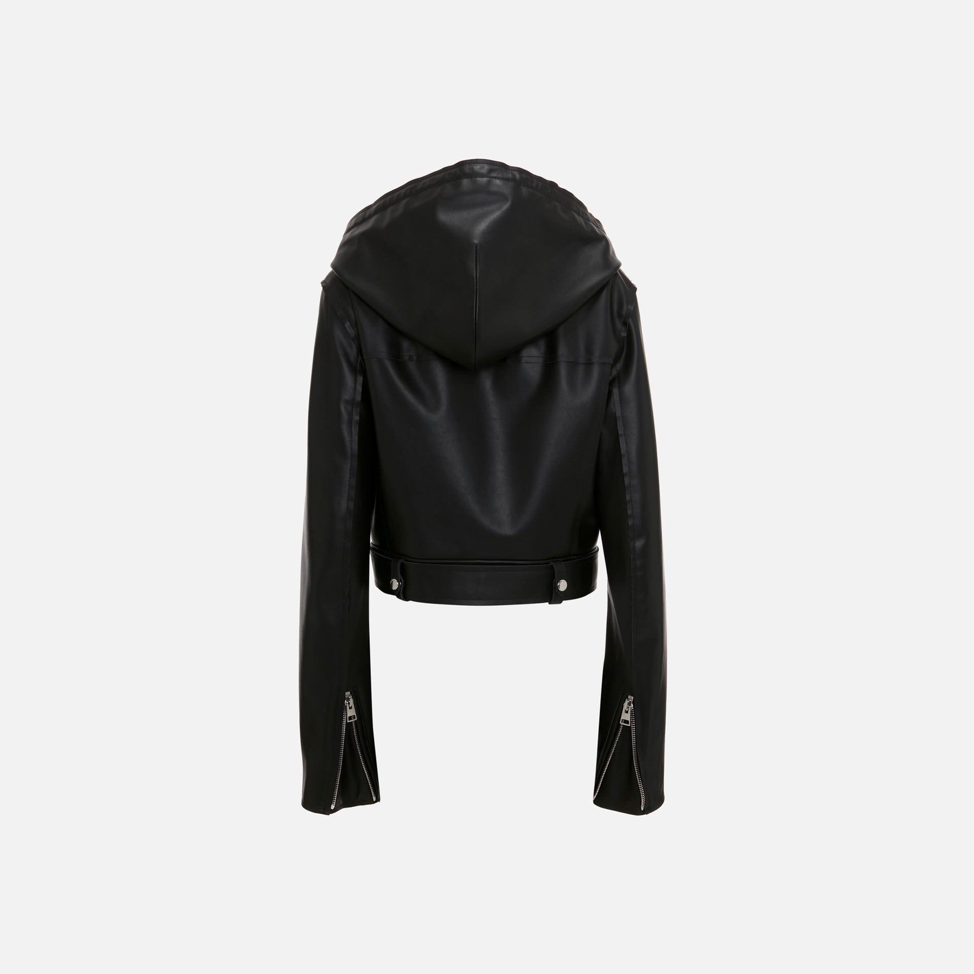 JW Anderson Hooded Biker Jacket - Black