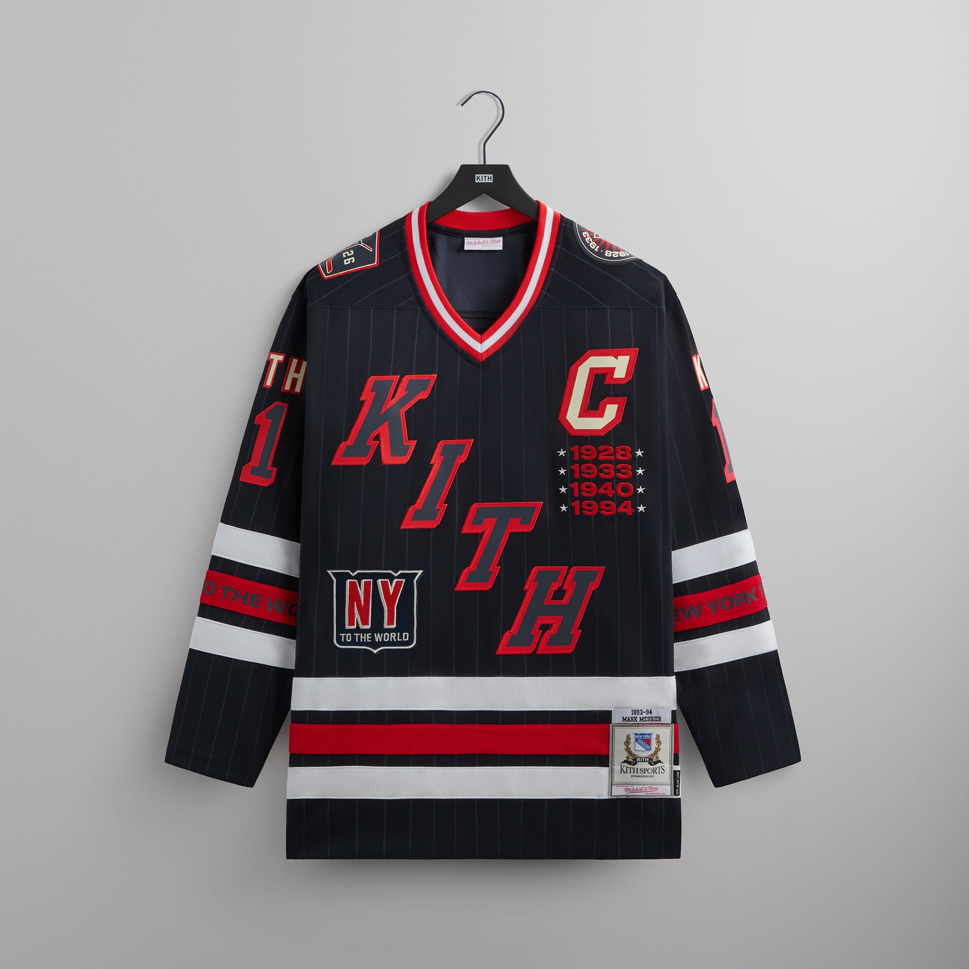 Kith and Mitchell & Ness for the New York Rangers Mark Messier Jersey - Navy