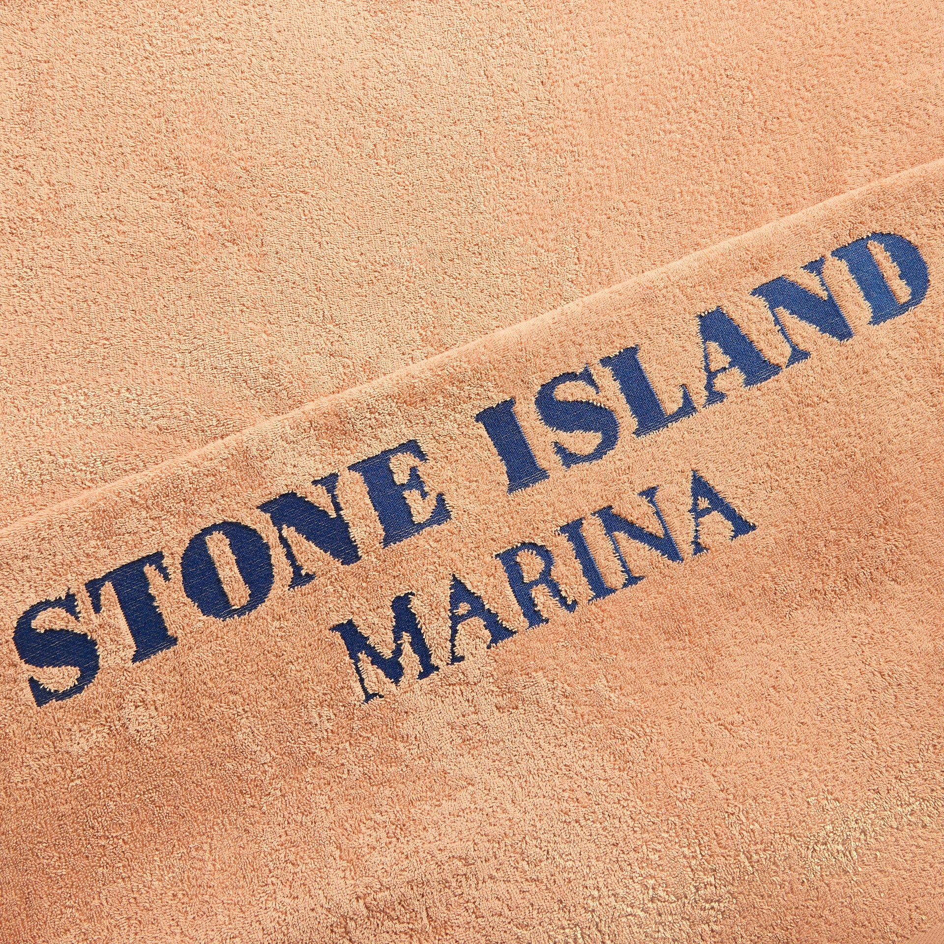 Stone Island Marina Beach Towel in Navy Blue