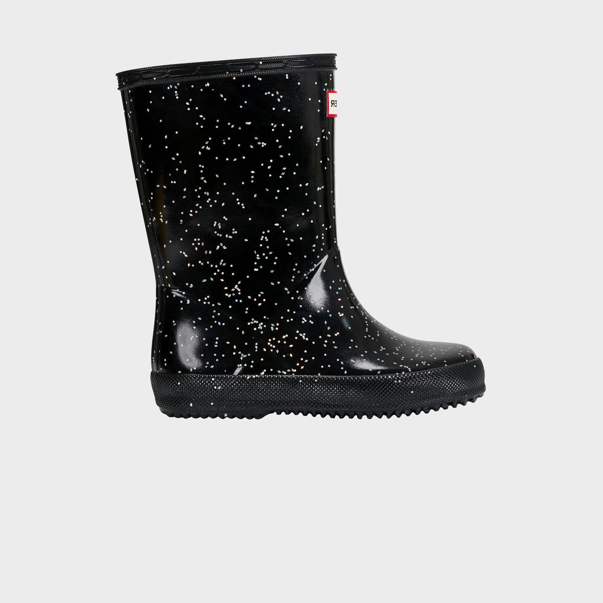 Hunter Little Kids First Classic Wellington Boot - Glitter Black