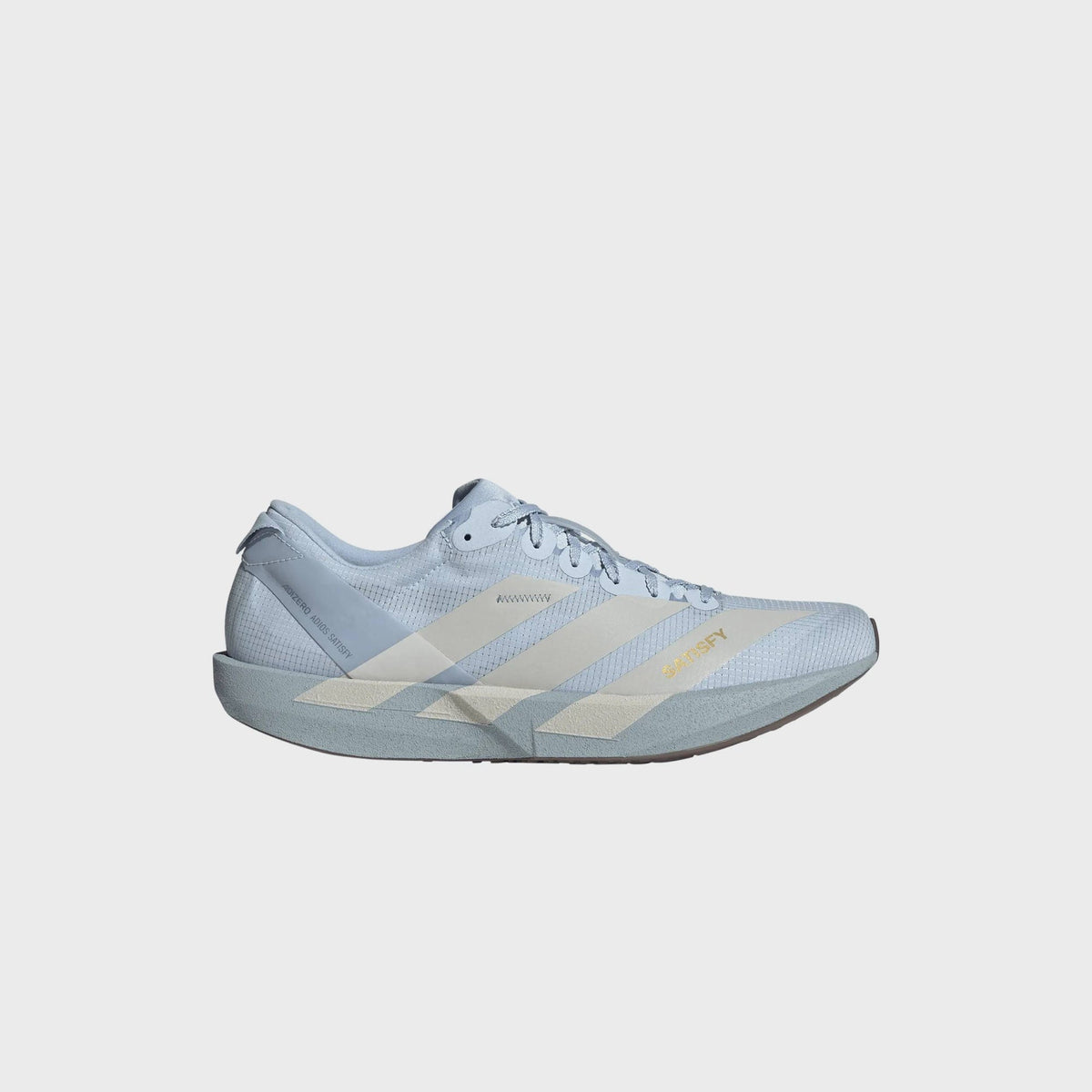 adidas x SATISFY Adizero Adios 9 - Wonder Blue / Pearl Metallic