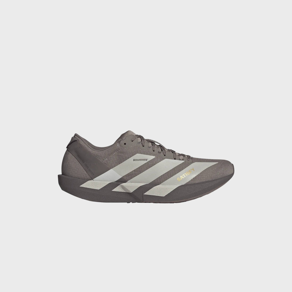 adidas x SATISFY Adizero Adios 9 - Brown / Pearl Metallic / Charcoal