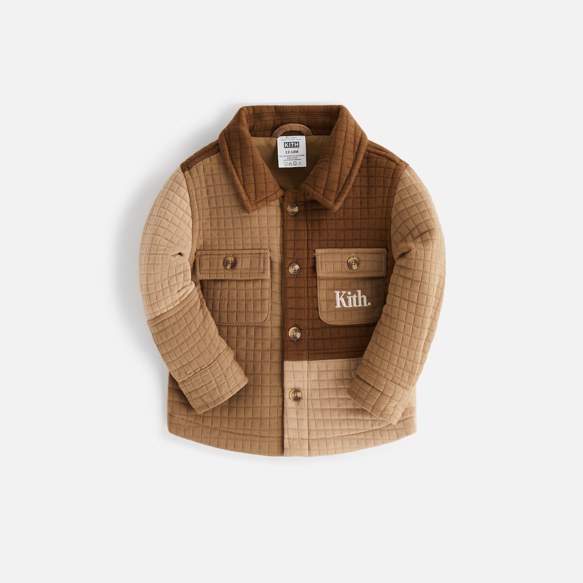 Kith Baby Color-Block Knit Apollo Shirt - Teak