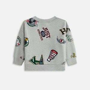 UrlfreezeShops Baby Printed Nelson Crewneck - Light Heather Grey