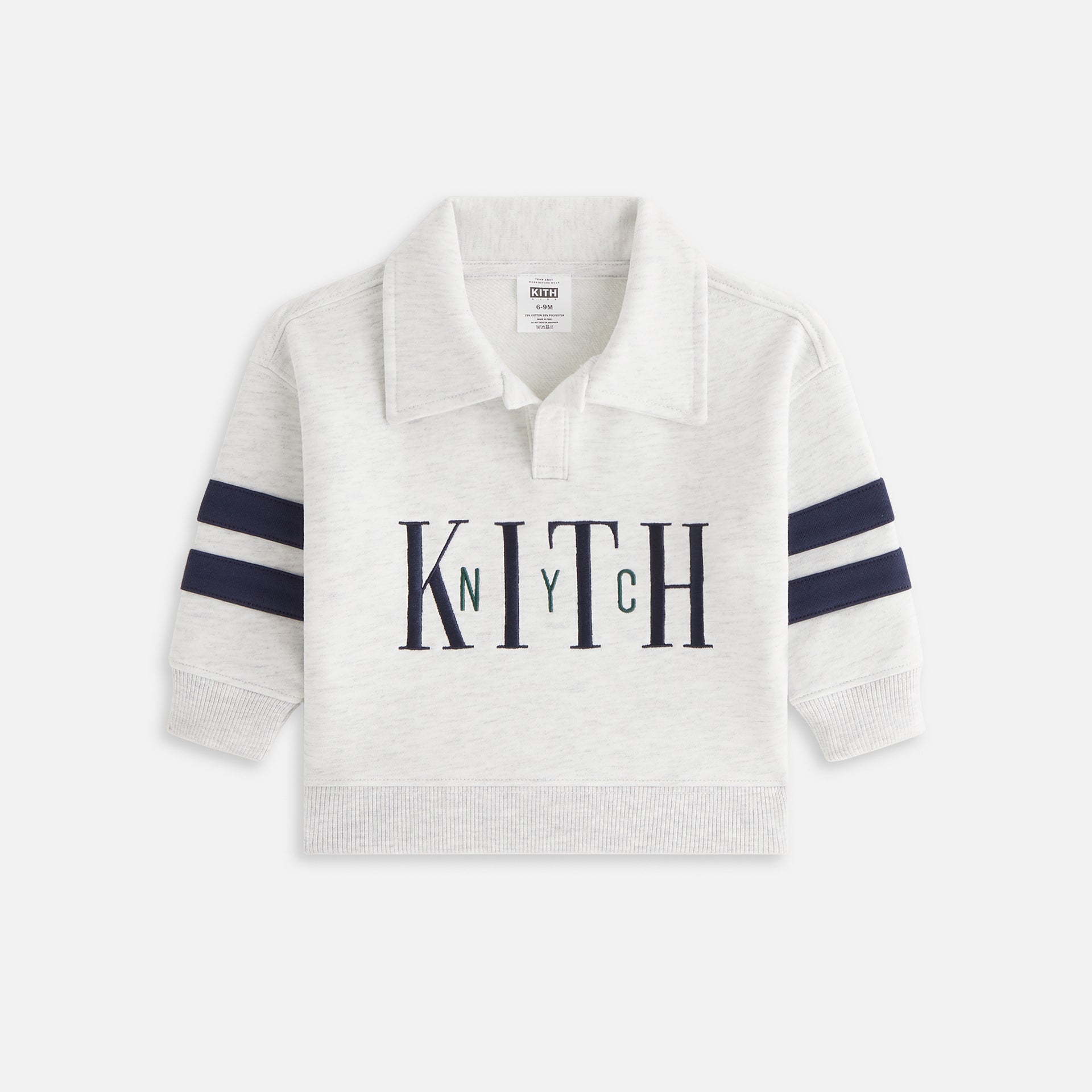 Kith Baby Collared Nelson Sweatshirt - Light Heather Grey