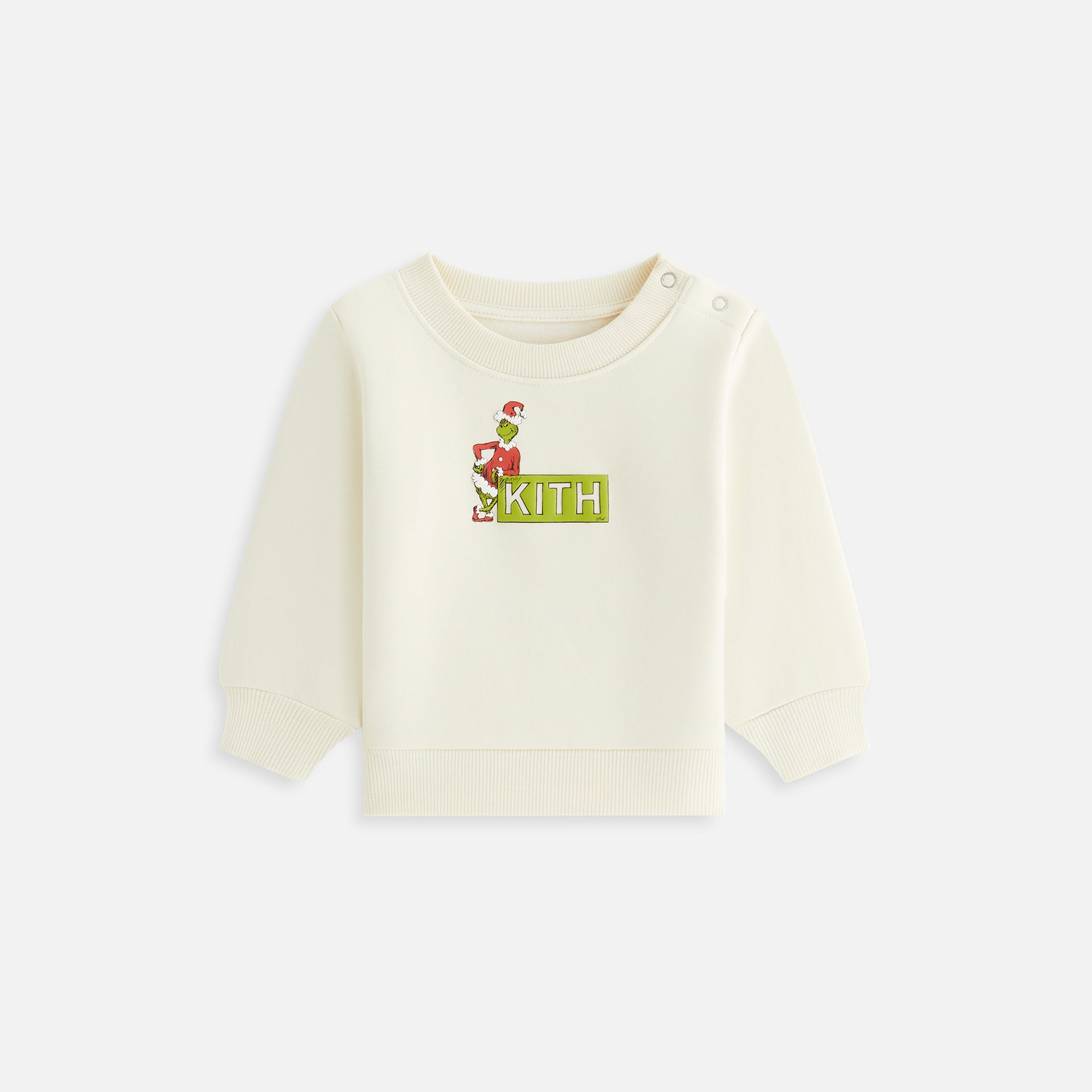 UrlfreezeShops Baby for The Grinch Classic Logo Crewneck - Sandrift