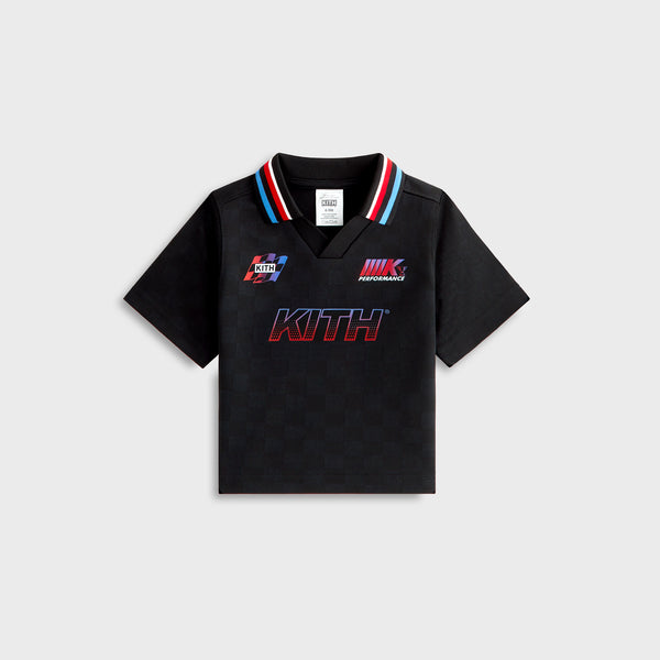 kith サッカーシャツ　New York　サイズXL Kith Baby Checkerboard Soccer Polo - Black