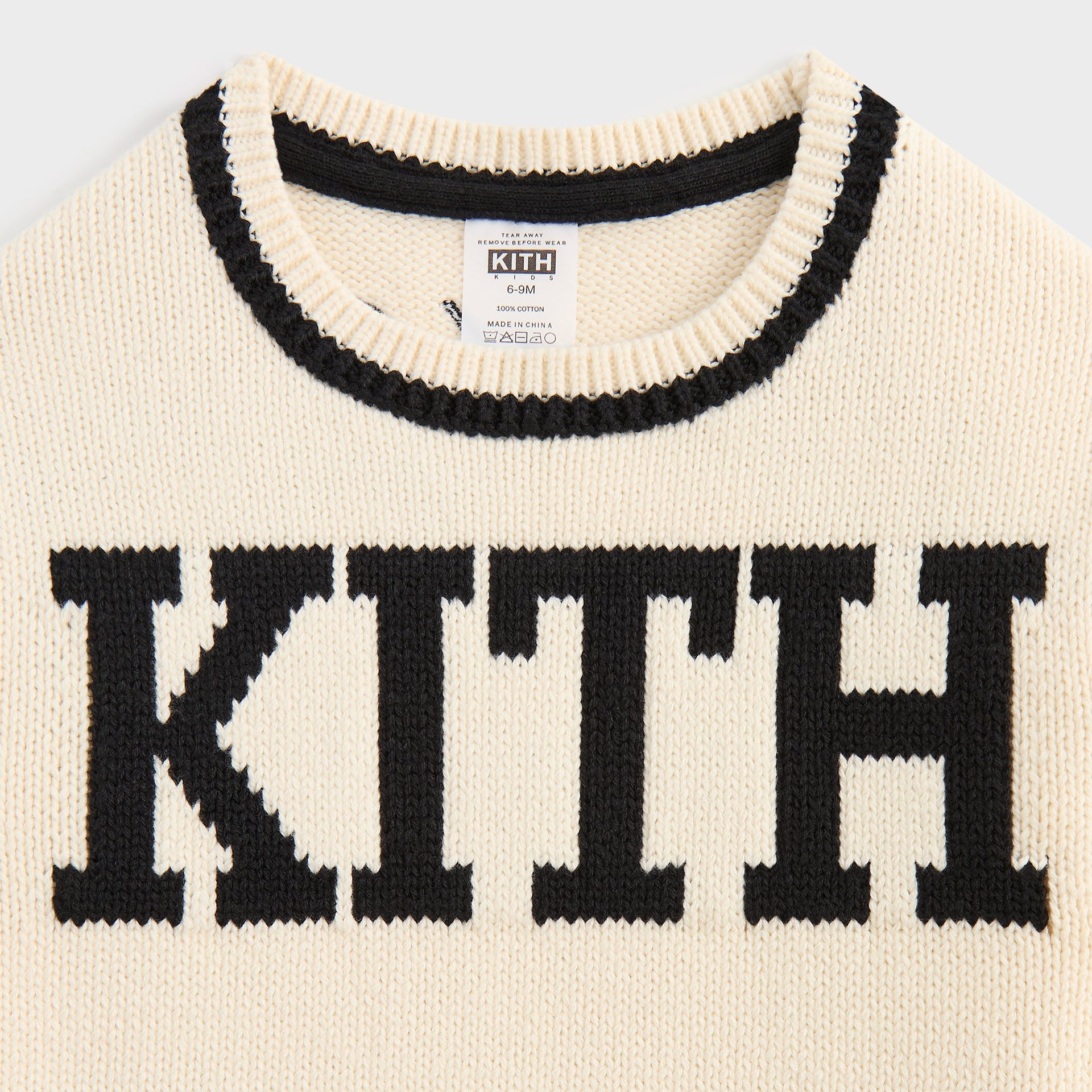 Kith Baby Varsity Crewneck Sweater - Sandrift