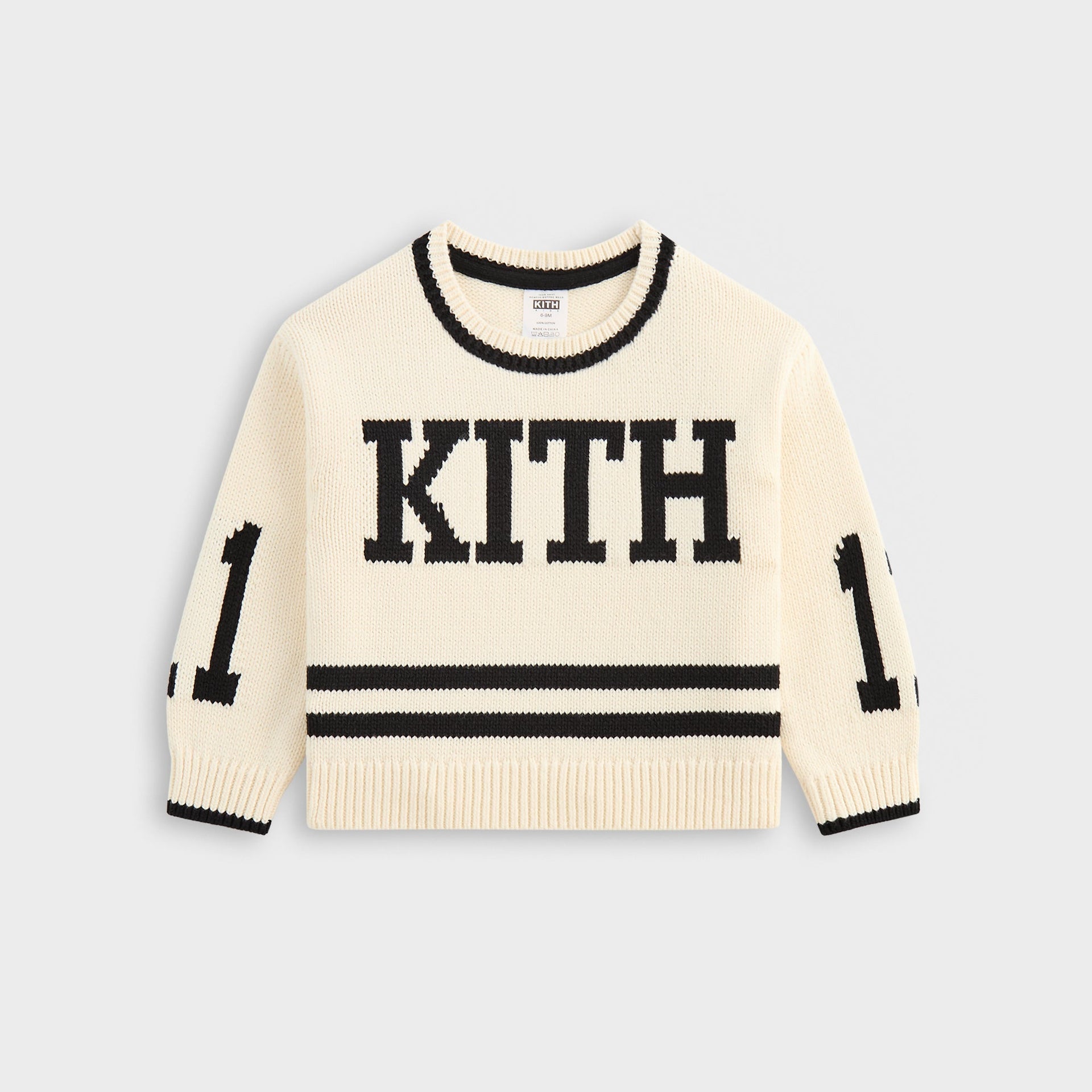 Kith Baby Varsity Crewneck Sweater - Sandrift