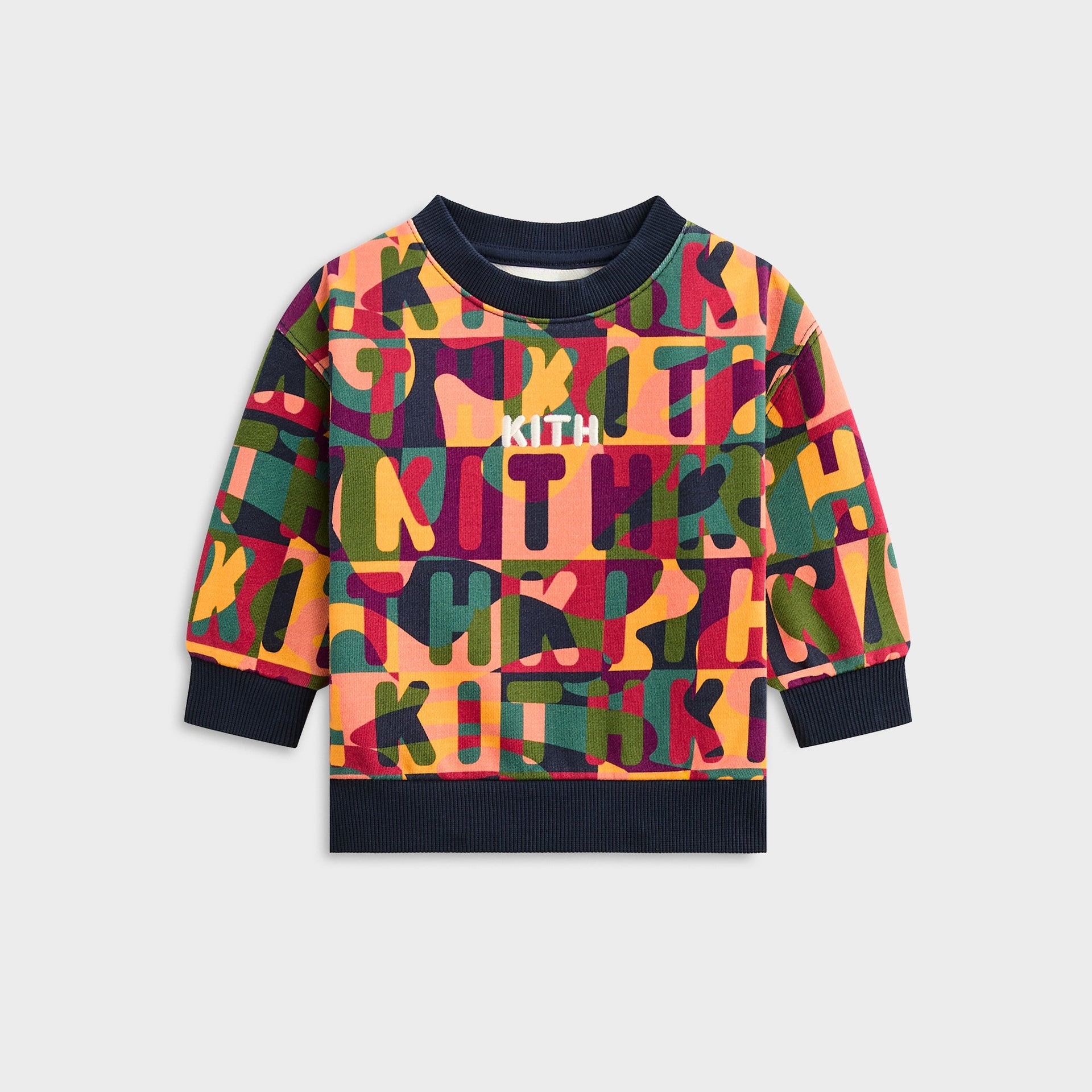 Kith Baby Printed Monogram Nelson Crewneck Sweatshirt - Nocturnal