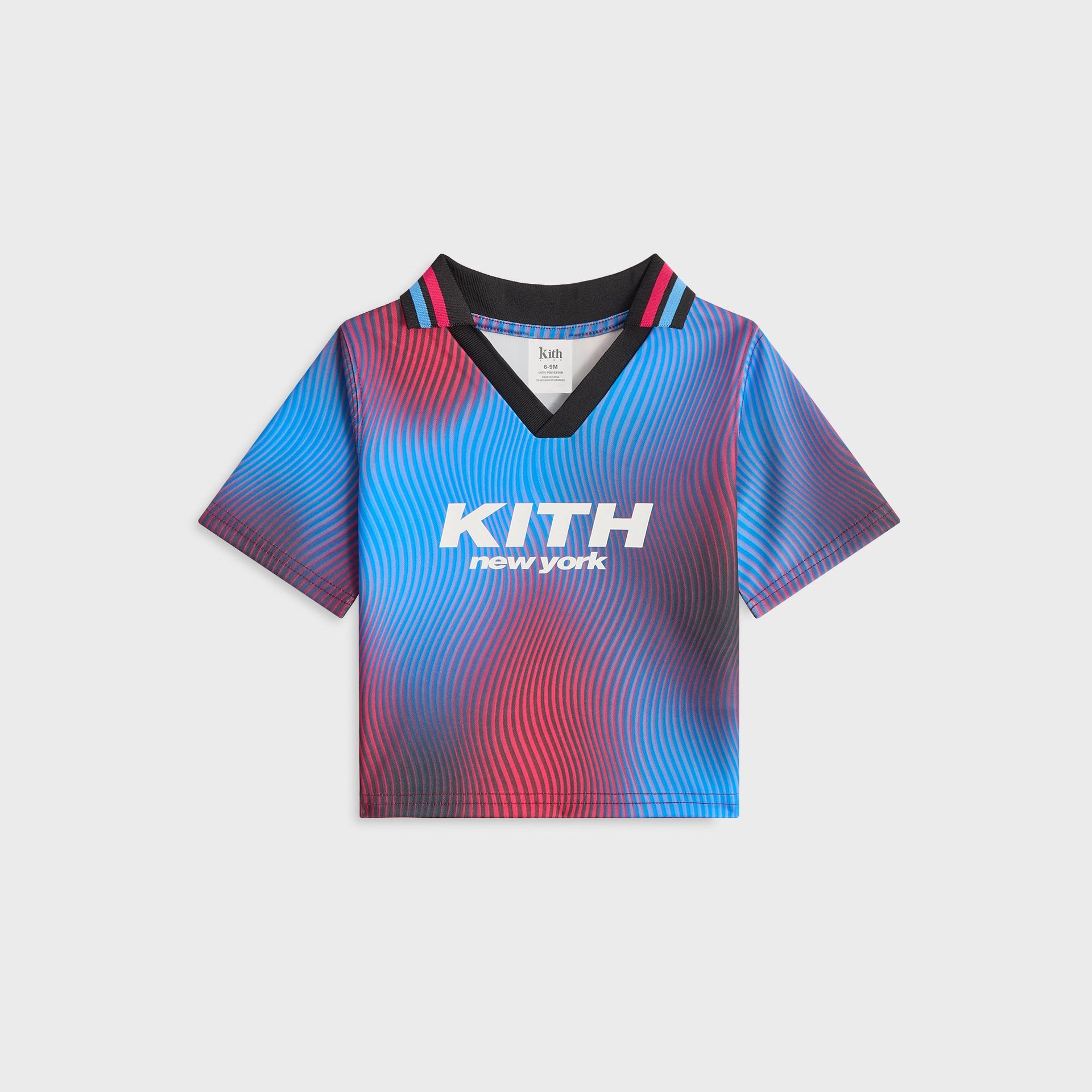 Kith Baby Wavy Ombre Edison Soccer Polo - Black