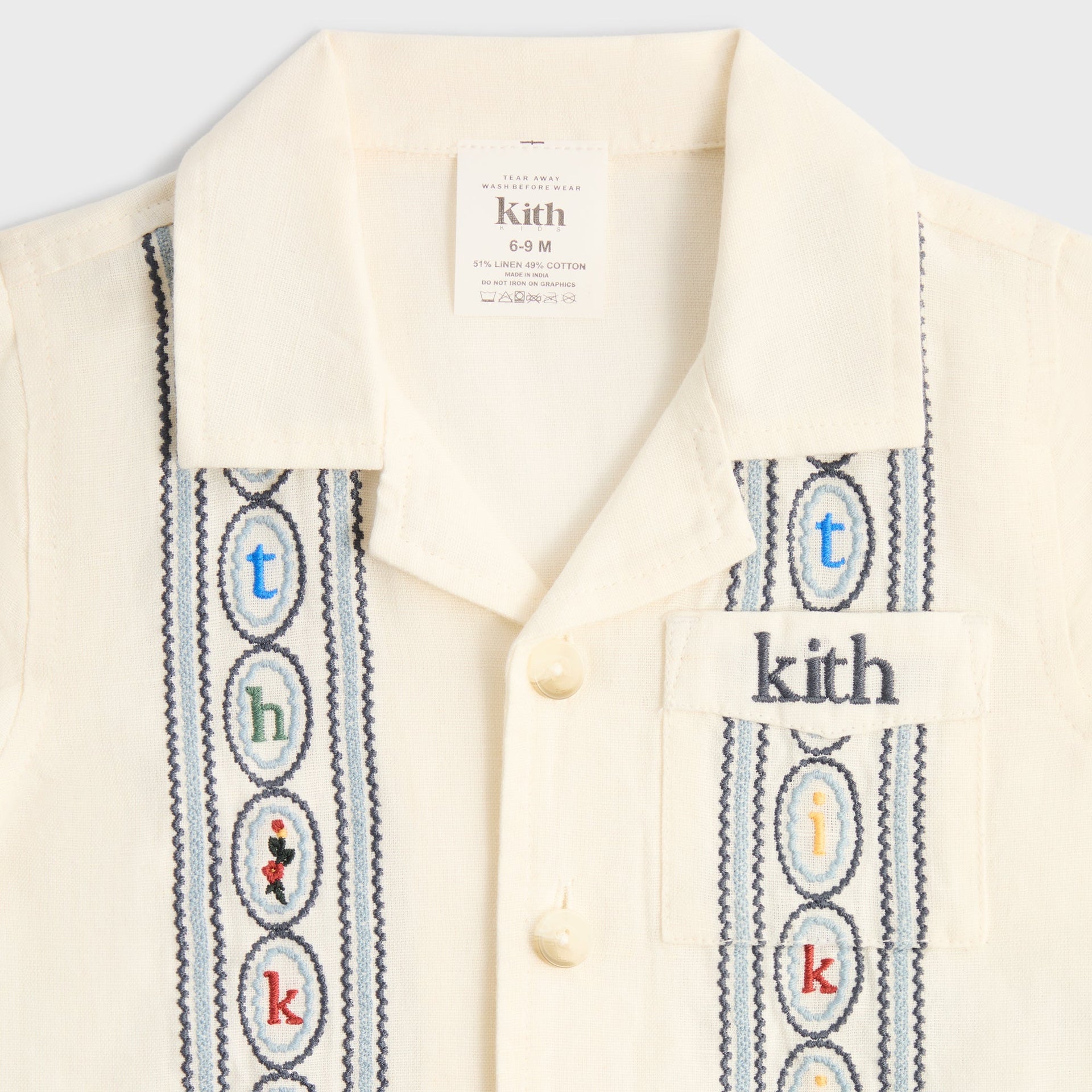 Kith Baby Novelty Embroidered Thompson Collared Shirt - Silk - PH