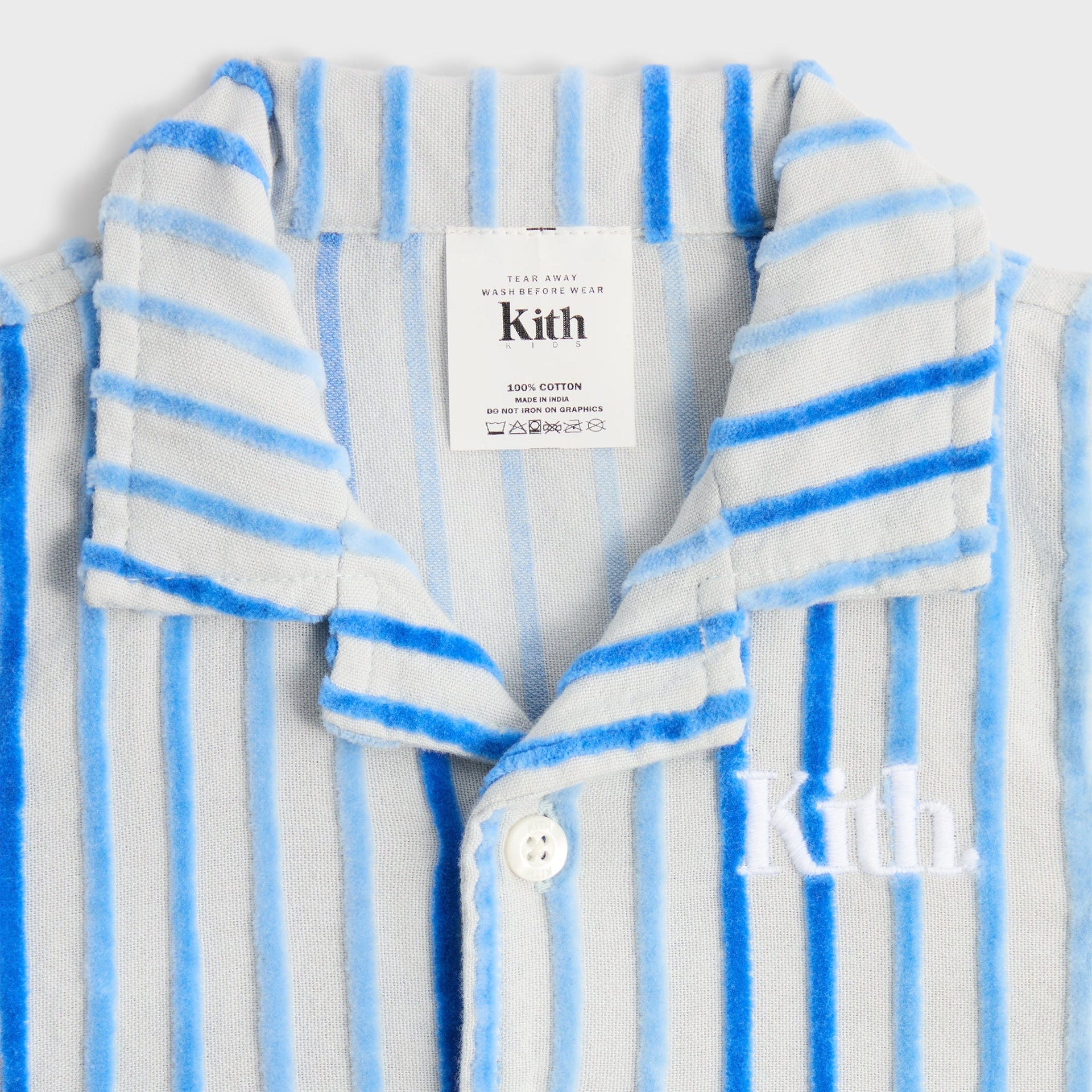 Kith Baby Chenille Stripe Thompson Camp Shirt - Cornflower - PH