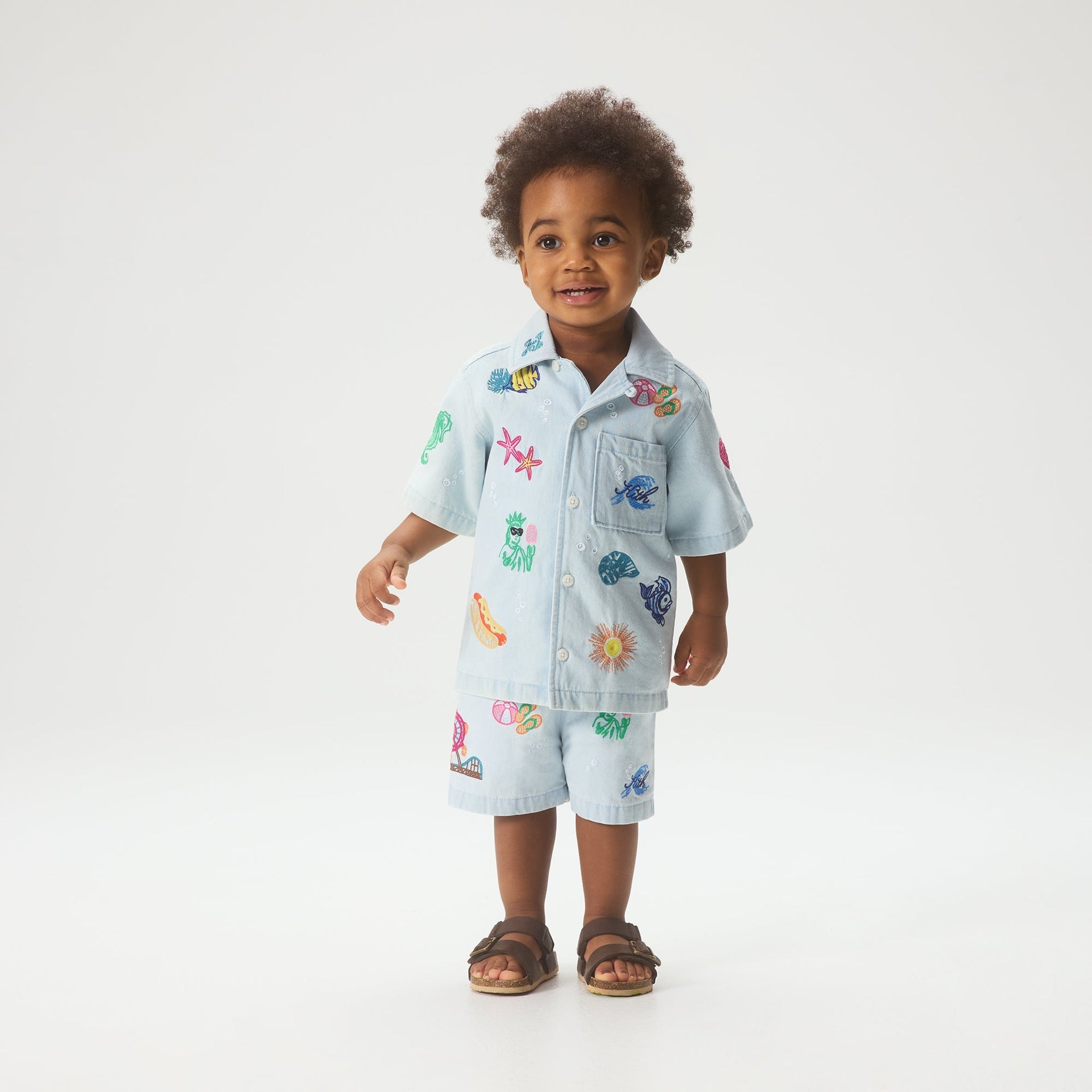 Kith Baby Novelty Thompson Camp Shirt - Light Indigo