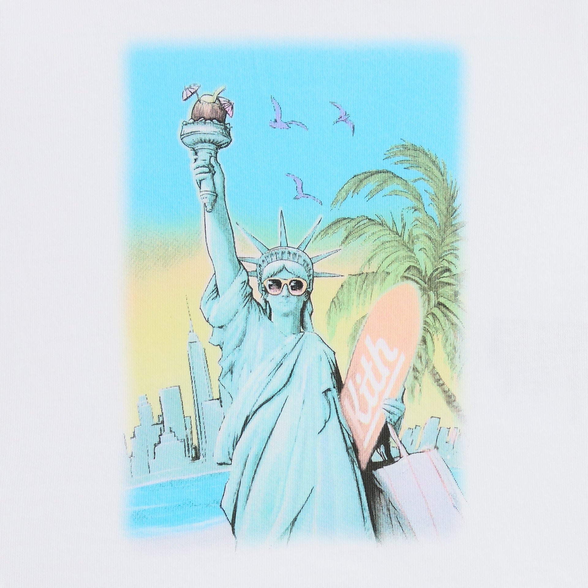 Kith Baby Lady Liberty Vintage Graphic Tee - White