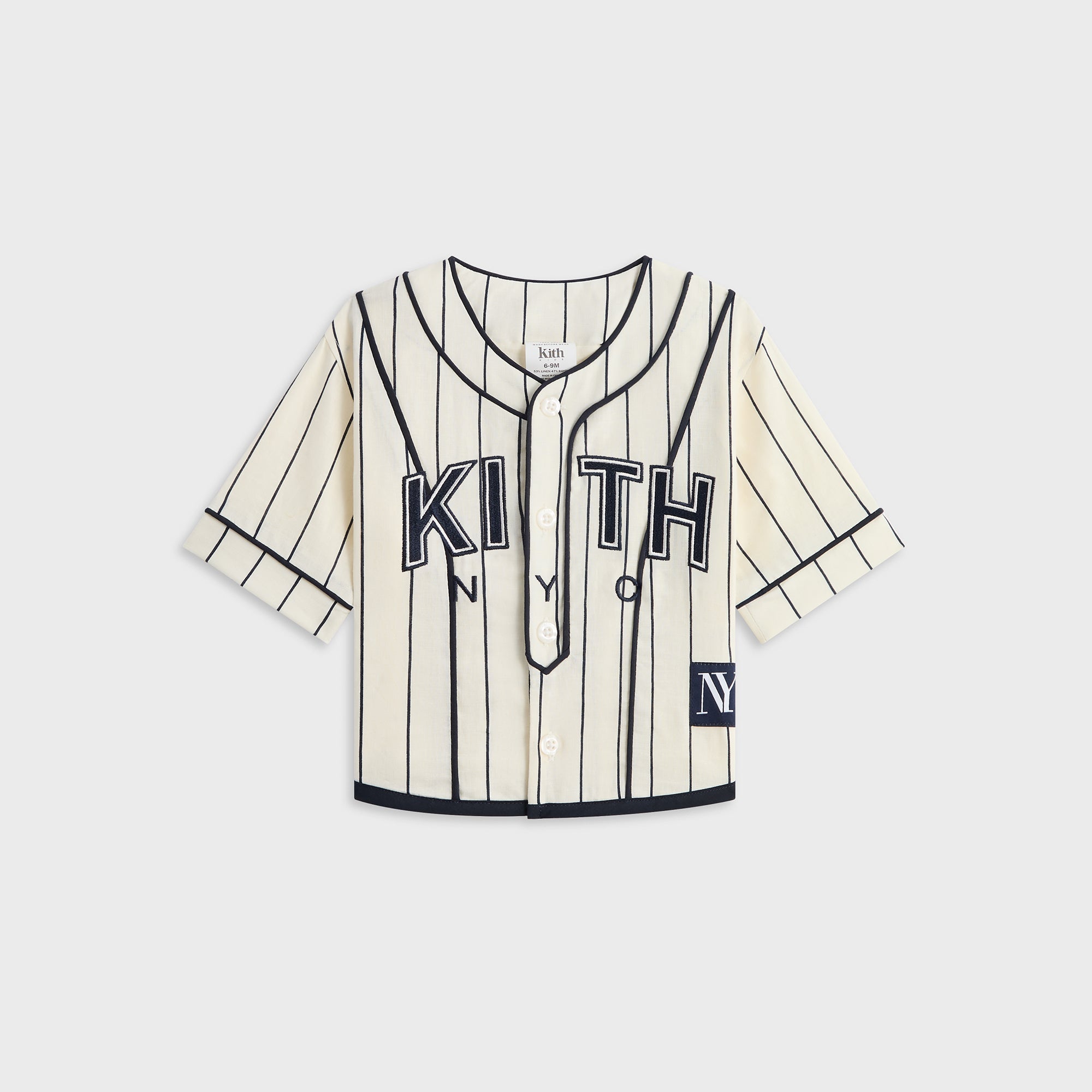 Kith Baby Pinstripe Baseball Shirt