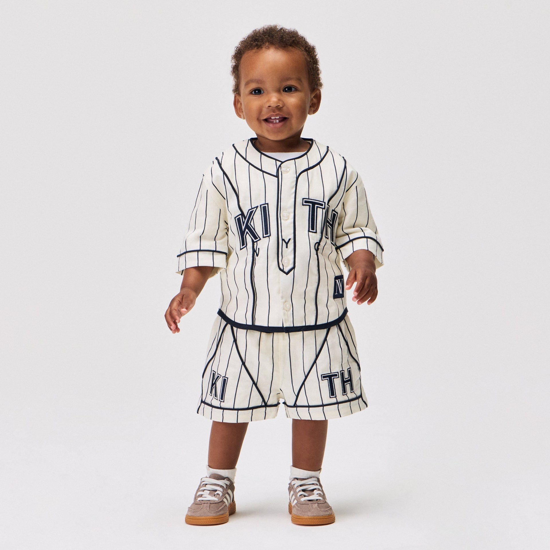 Kith Baby Pinstripe Baseball Shirt - Silk - PH