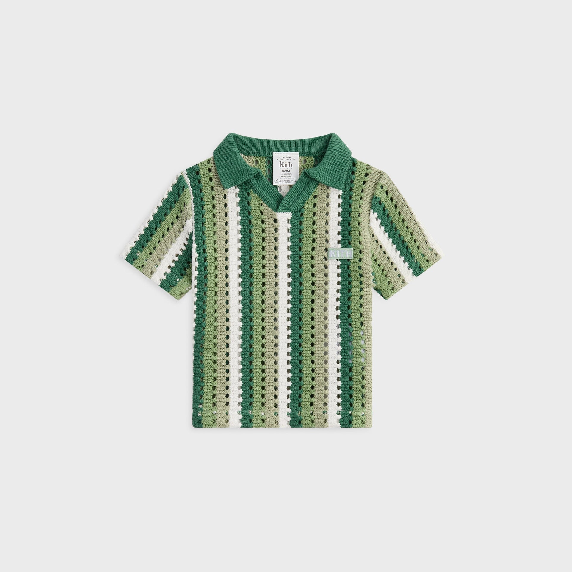 Kith Baby Open Knit Pullover Polo - Sage - PH