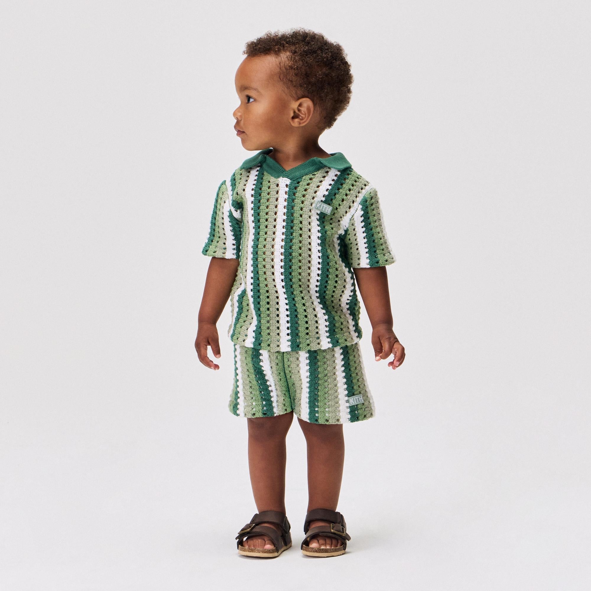 Kith Double Knit グリーン OS バケハ Kith Baby Open Knit Camp Short - Sage