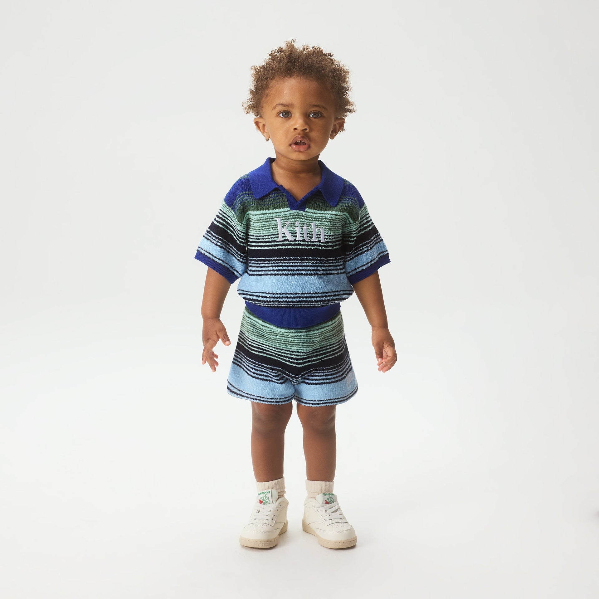 Kith Baby Striped Liam Short - Celeste