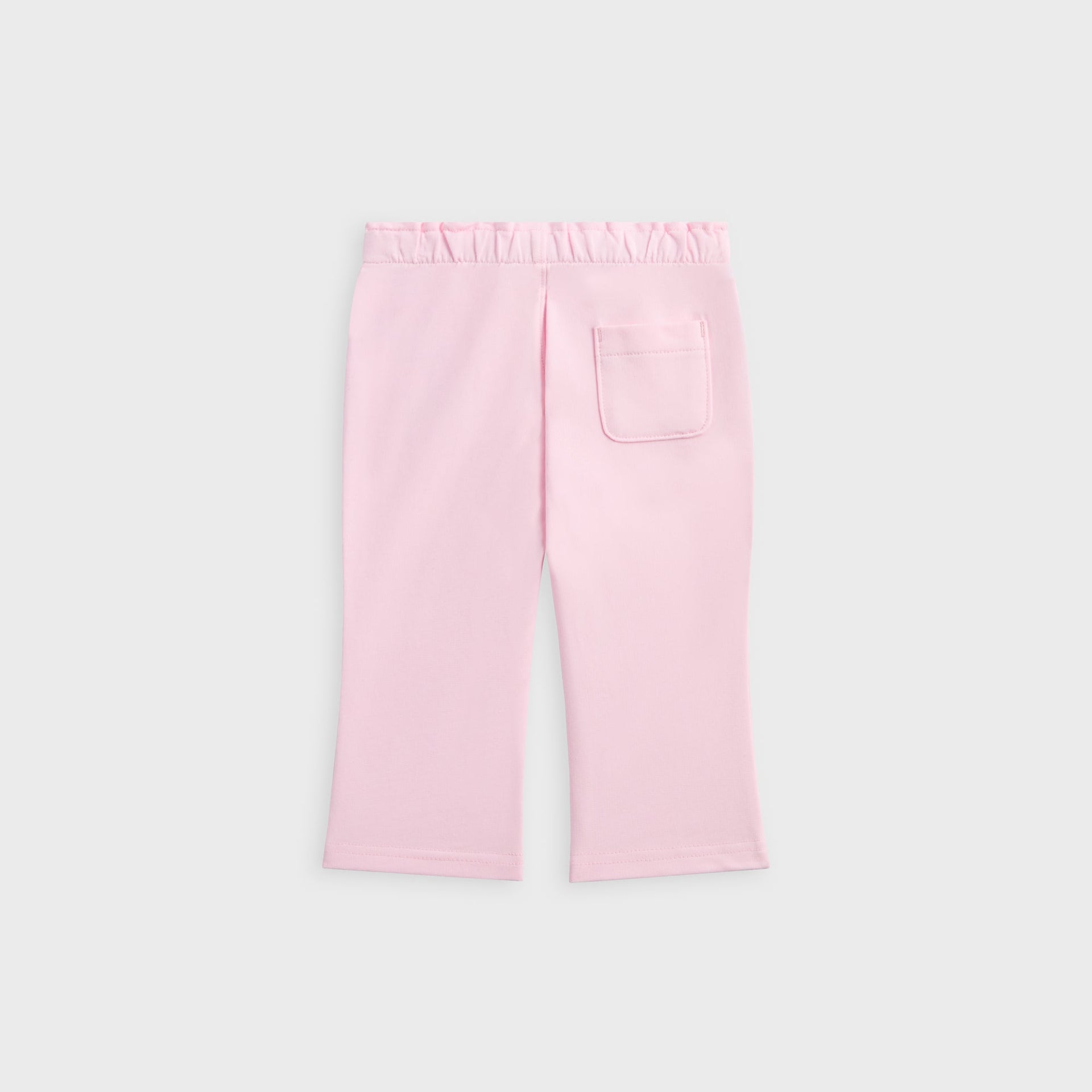 Kith Baby Alani Sweatpant in pink, back flat lay with patch pocket
