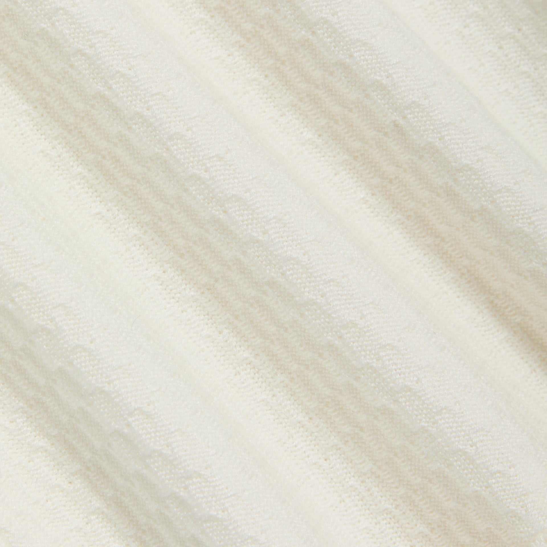 Kith Baby Knit Teagan Polo Dress, close-up of ivory textured knit fabric