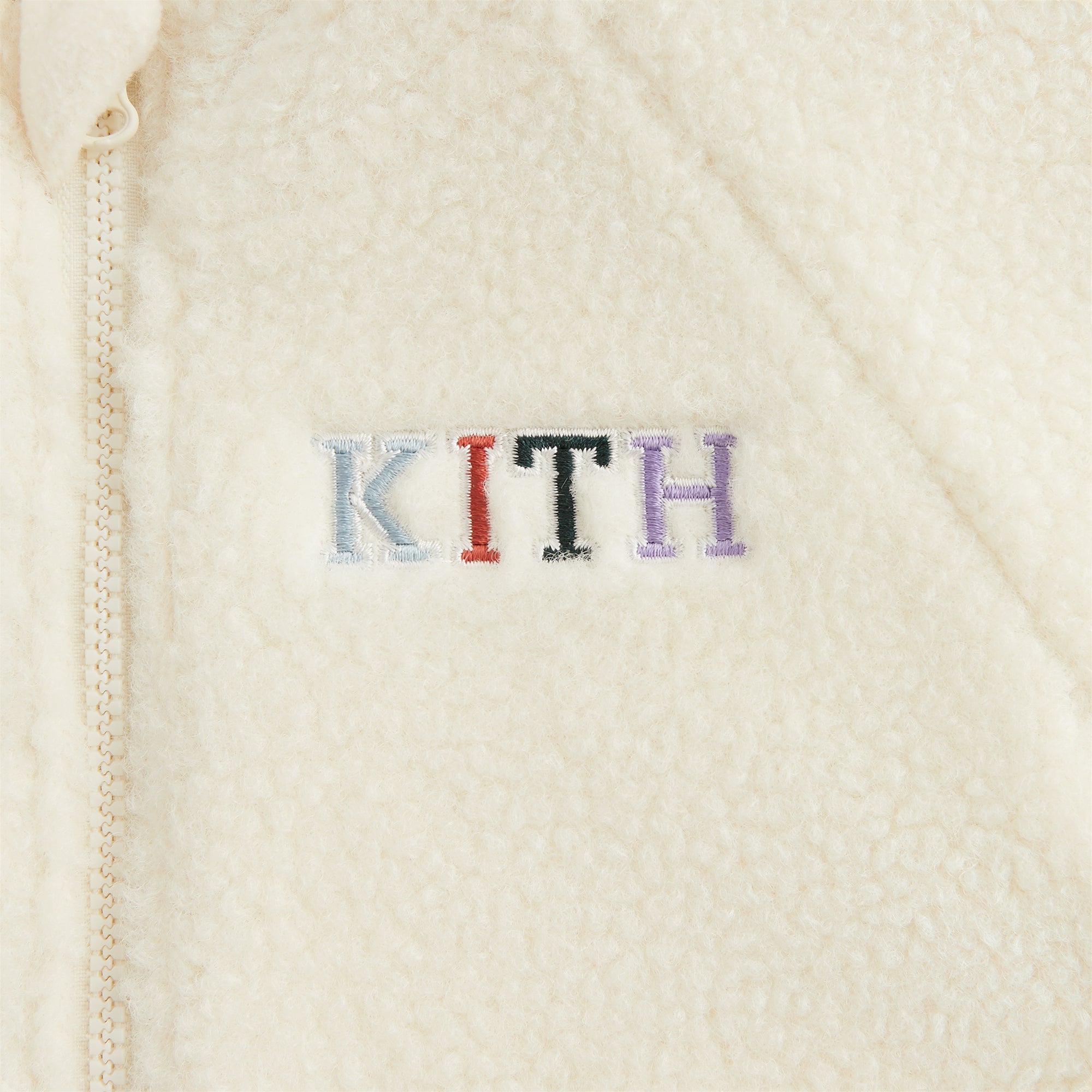kith ロンパース  ボア　アウター　Faux Sherpa Coverall Kith Baby New York to the World Sherpa Coverall - Silk