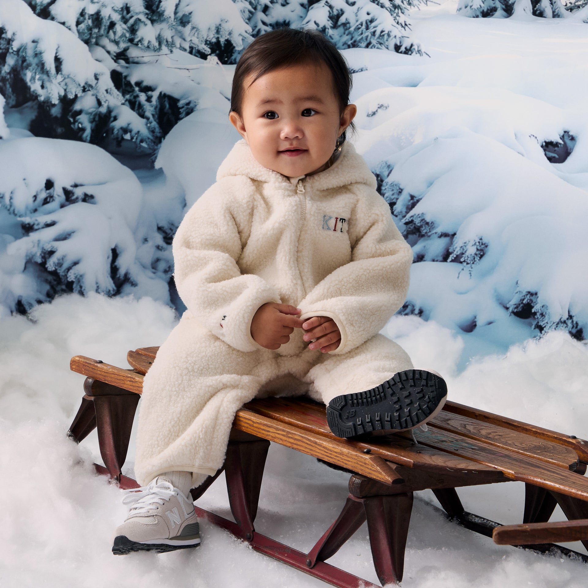 Kith Baby New York to the World Sherpa Coverall - Silk