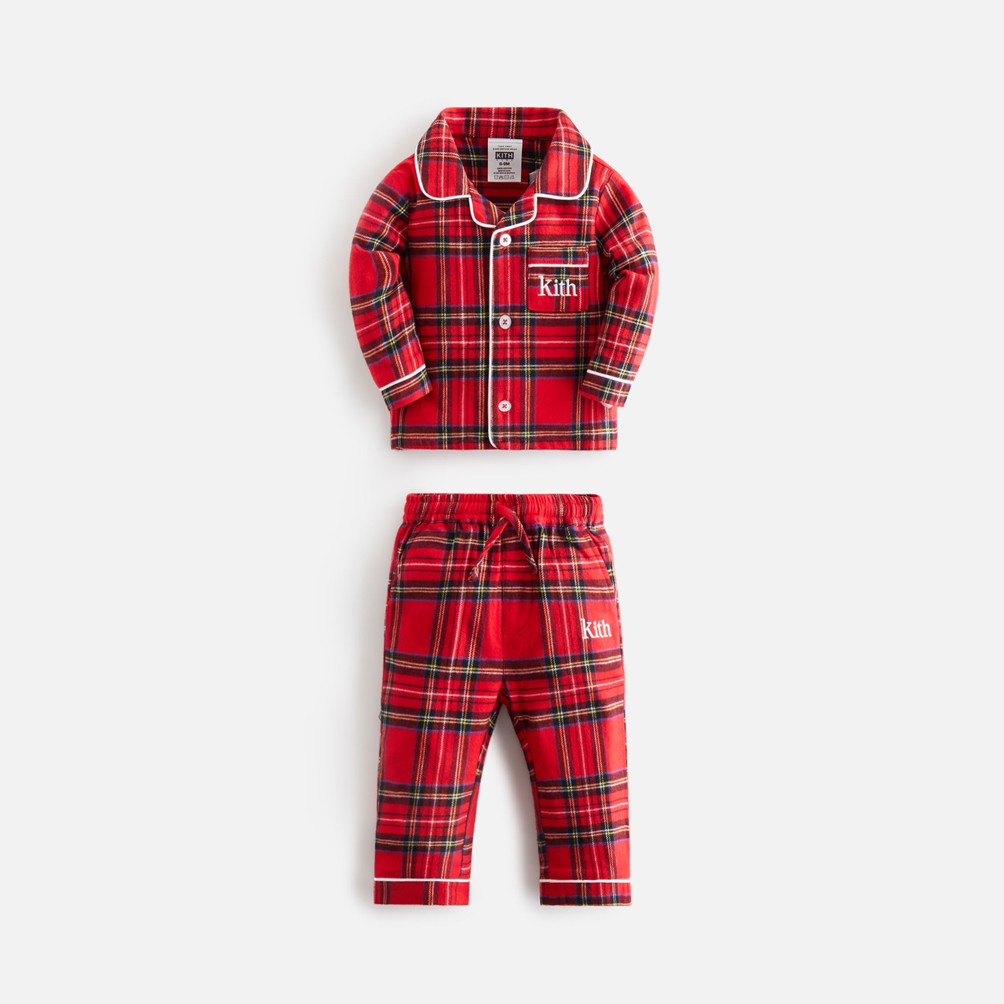 Kithmas Baby Brushed Cotton Plaid Pajama Set - Present PH