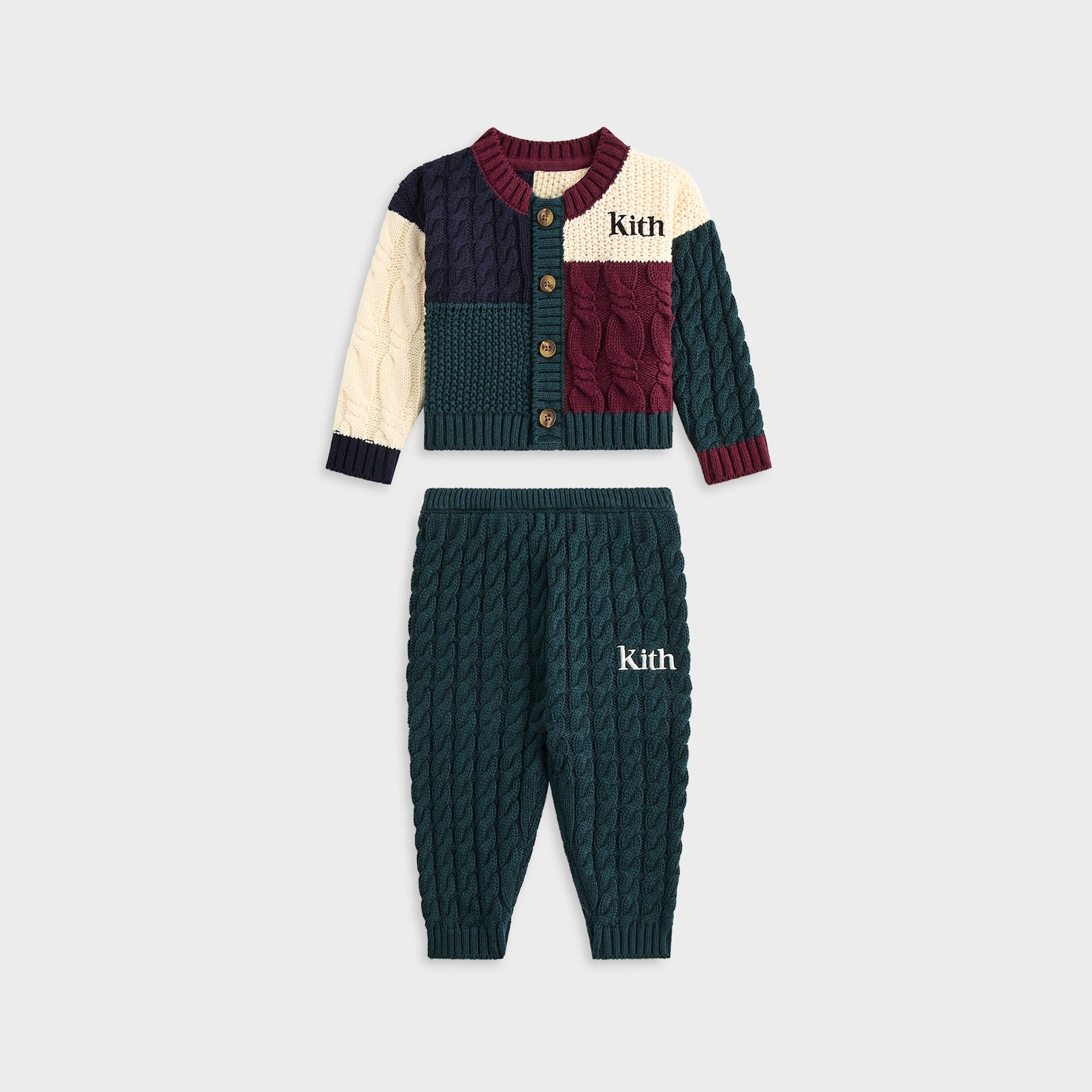 Kith Baby Color-Block Cardigan Sweater Set - Stadium