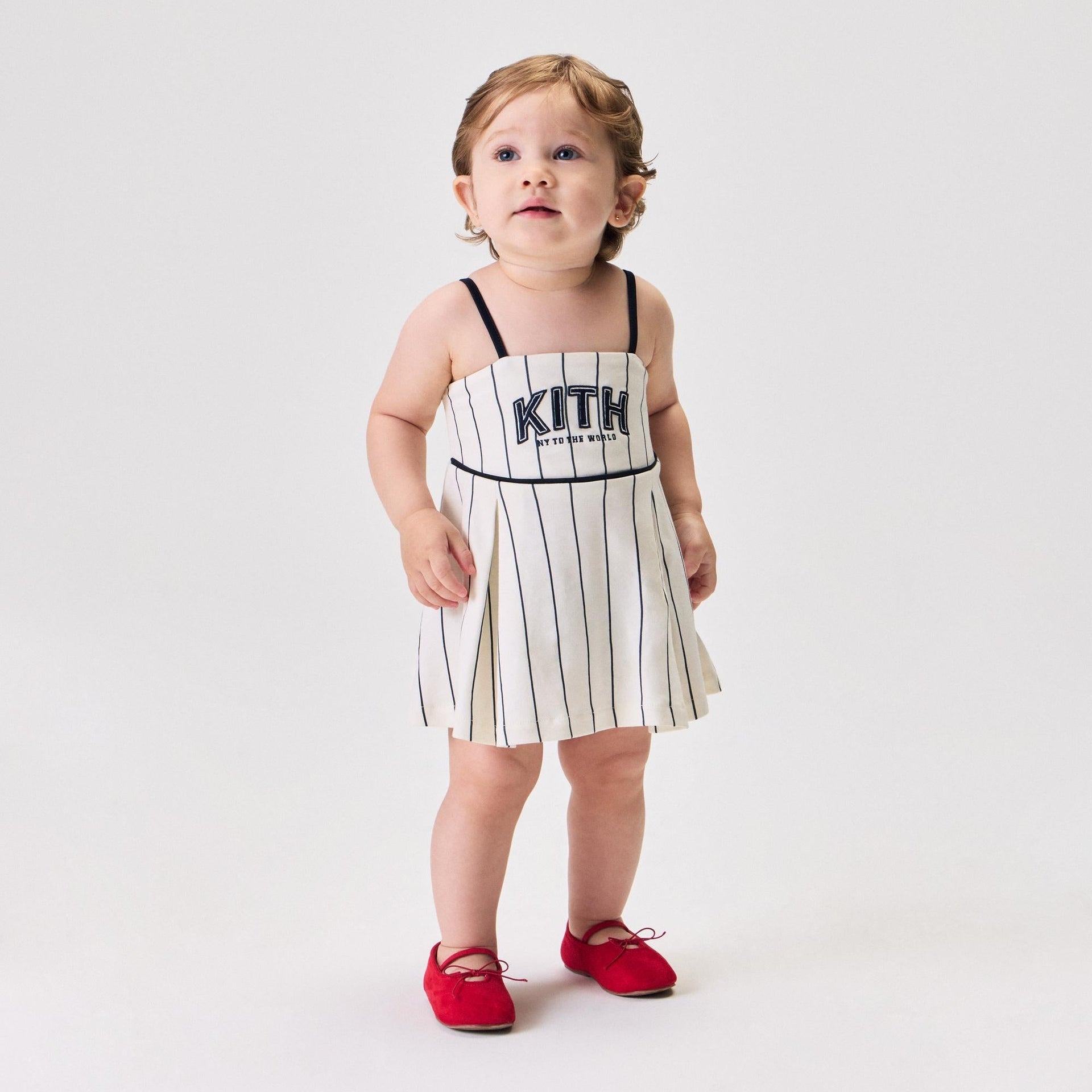 Kith Baby Pinstripe Baseball Dress Bloomer Set - Silk - PH