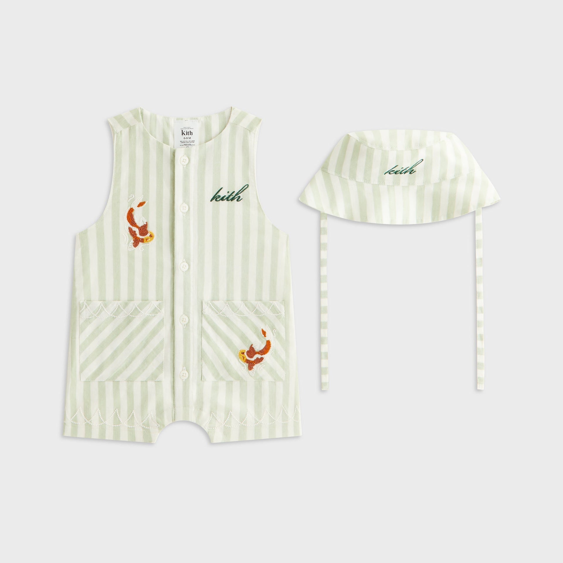 Kith Baby Embroidered Odin Shortall Set - Sage - PH
