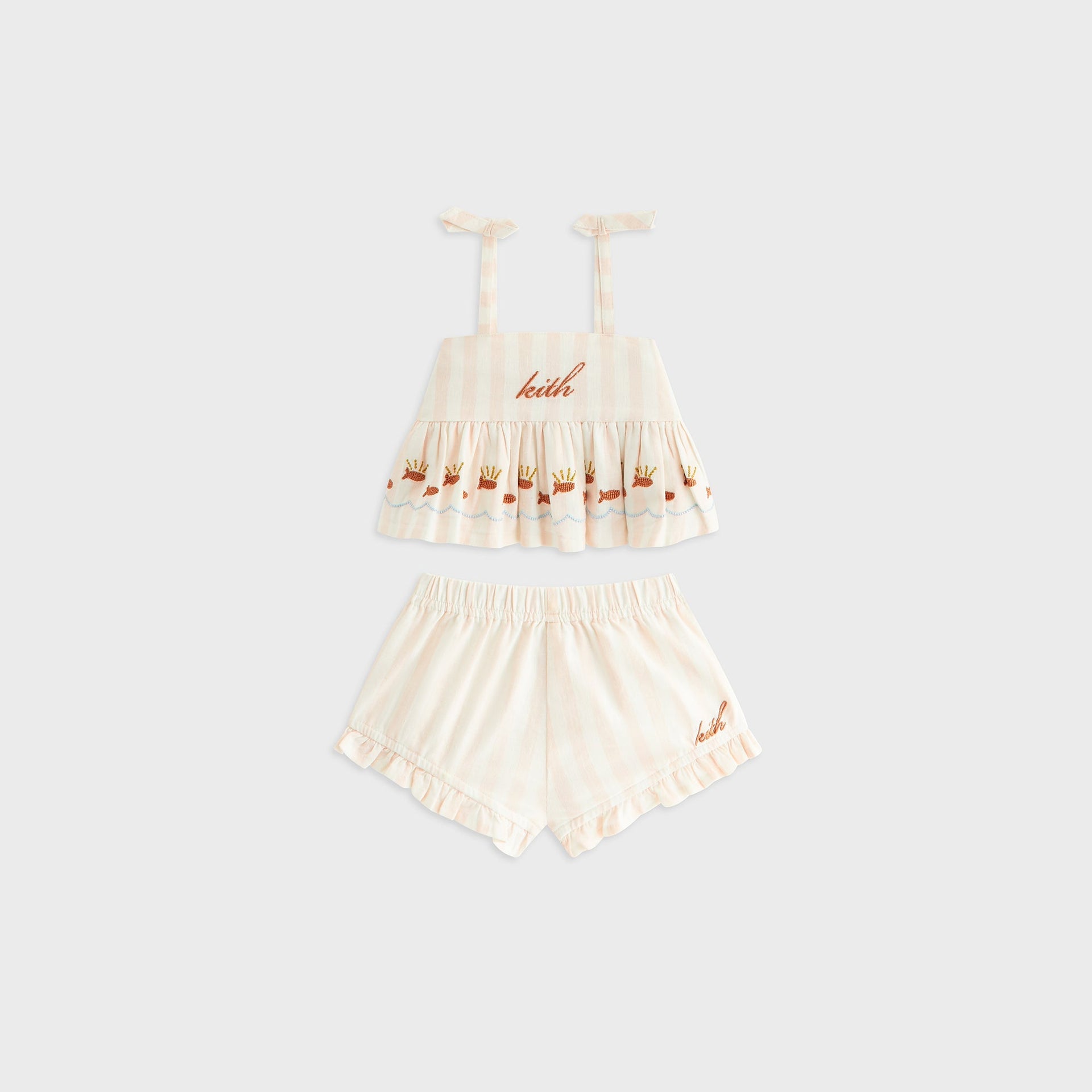 Kith Baby Embroidered Peplum Short Set - Sahara - PH