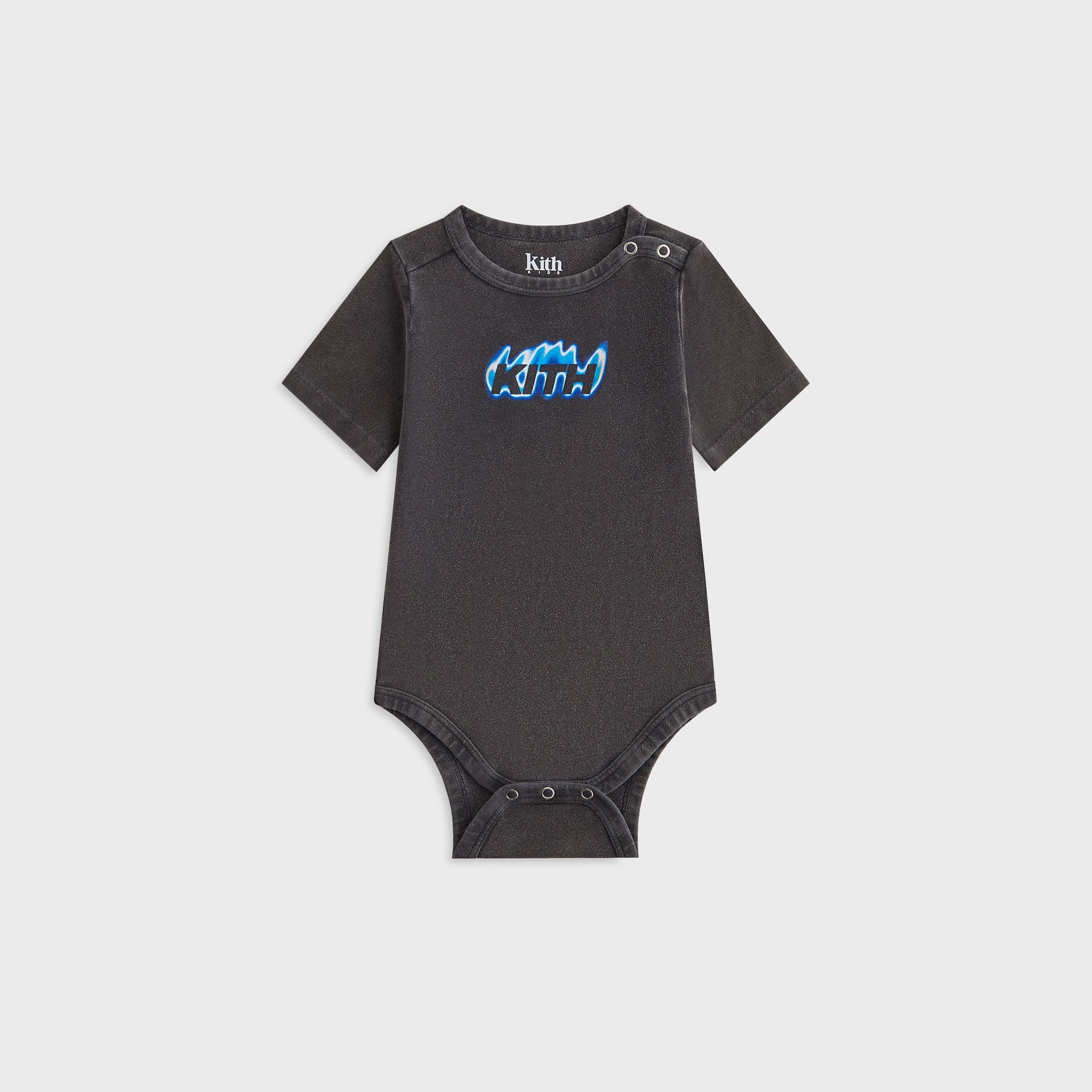 Kith Baby Flame Vintage Short Sleeve Bodysuit - Black