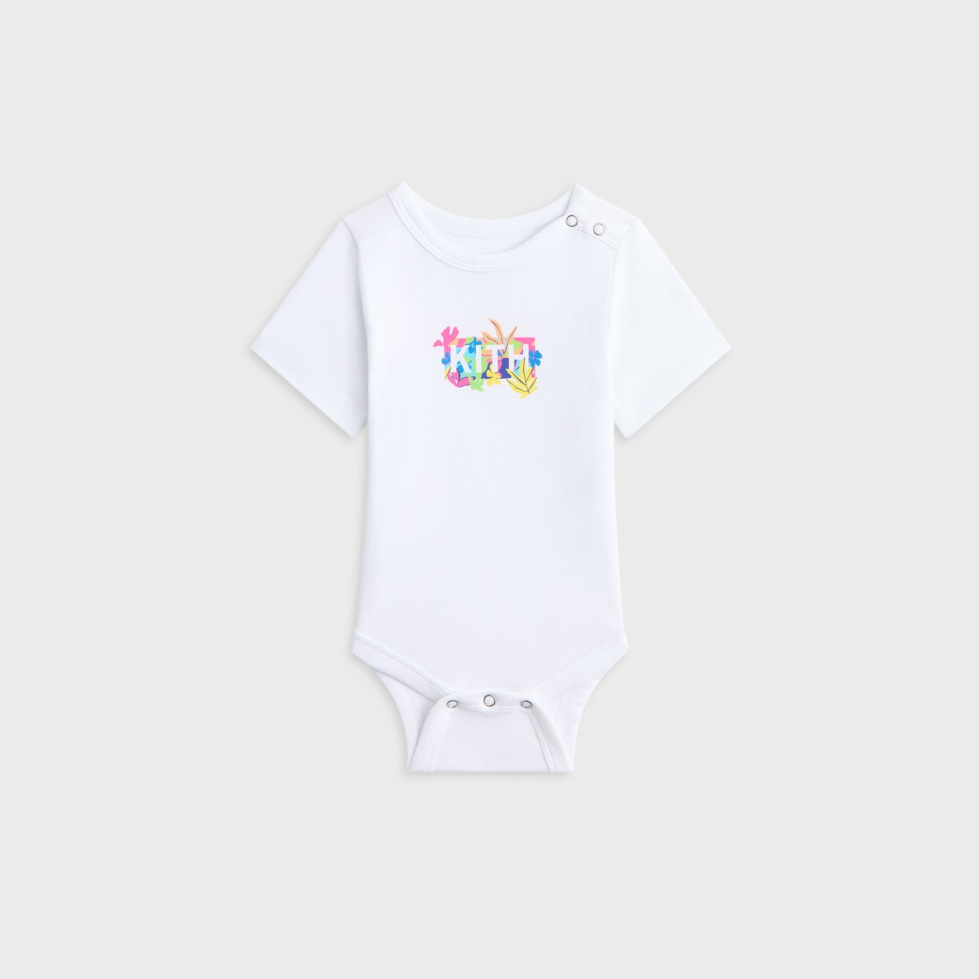 Kith Baby Abstract Tropical Classic Logo Bodysuit - White