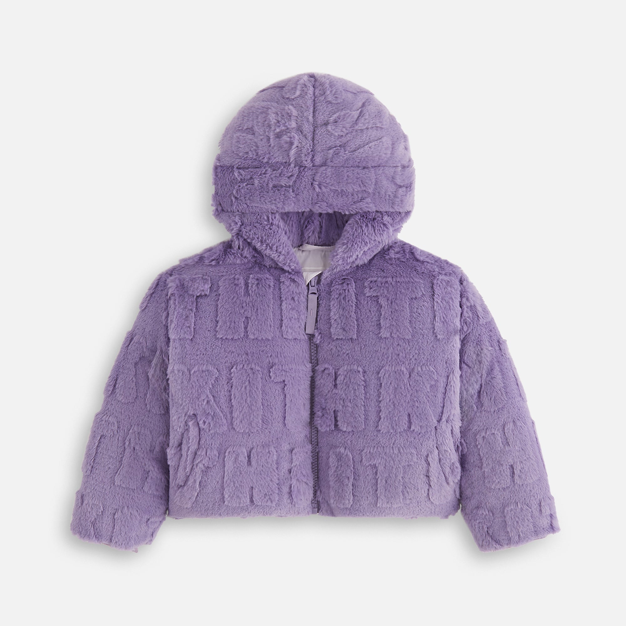 Lavender - Biname-fmedShops Kids Monogram Faux Fur Crop Jacket - Rubberized  Logo Cotton Sweatshirt