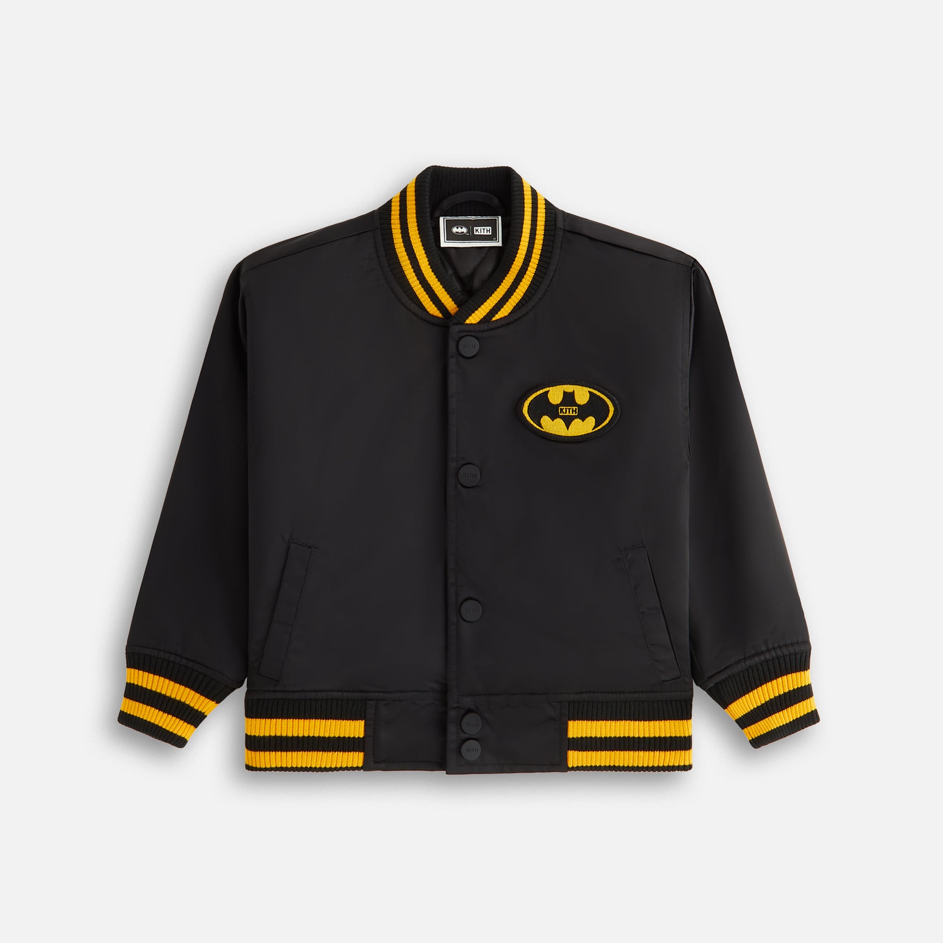 Batman | Kith Kids Satin Bomber Jacket - Black