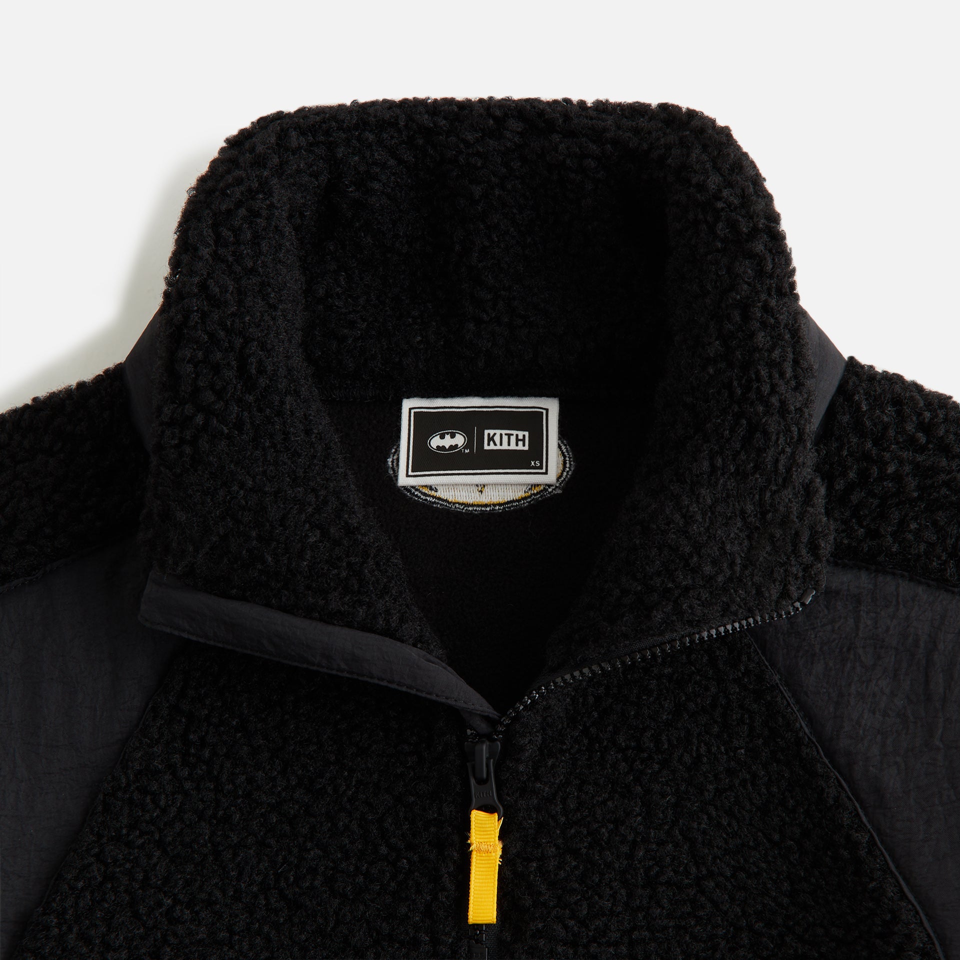 Batman | Kith Kids Quarter Zip Sherpa Jacket - Black