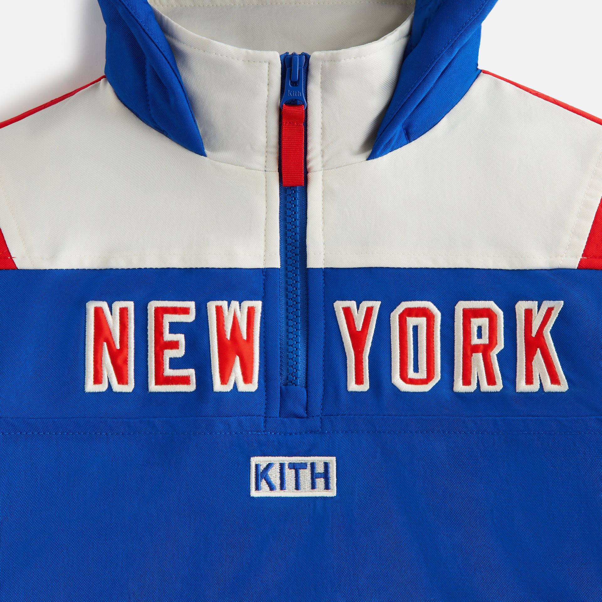 Kith Kids for the New York Rangers Quarter Zip Anorak - Cyclone