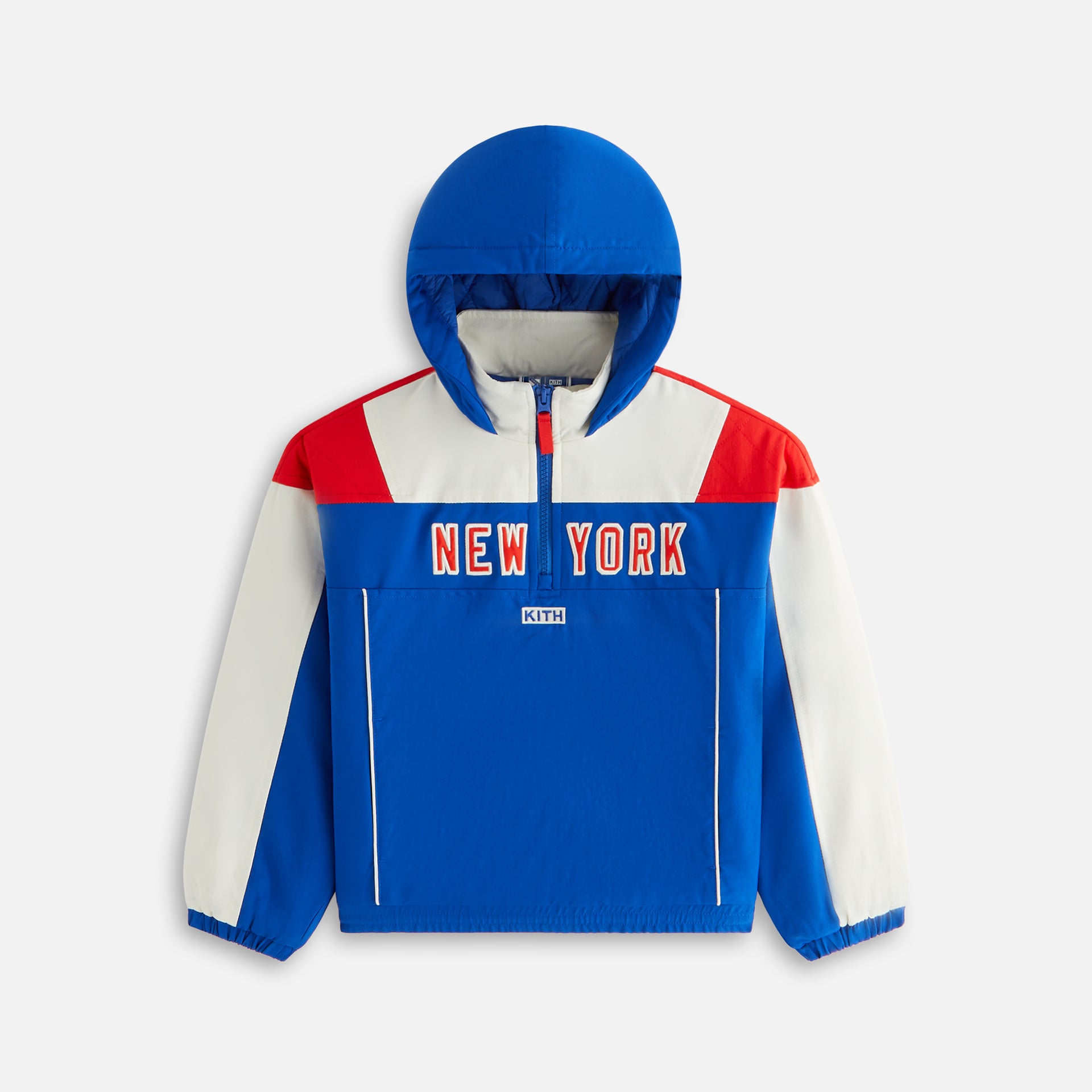 Kith Kids for the New York Rangers Quarter Zip Anorak - Cyclone