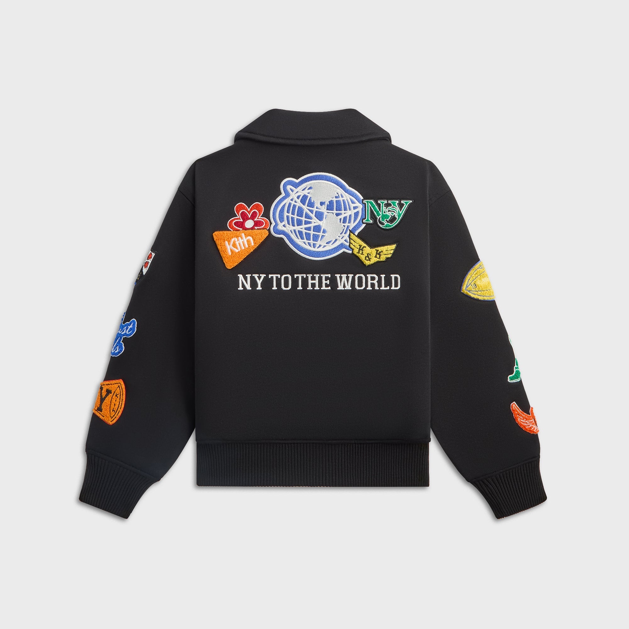 Kith Kids NY to The World Varsity Coaches Jacket - Black
