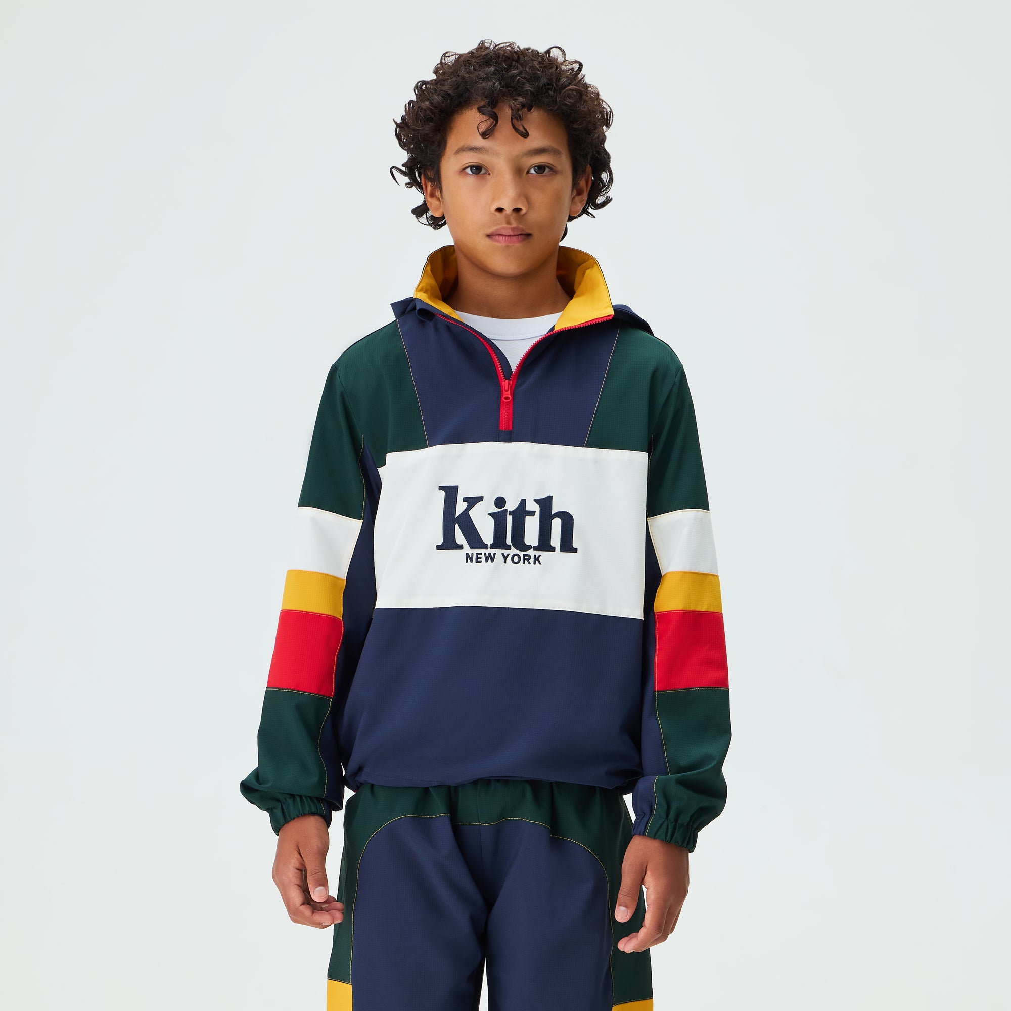 Kith Kids Harrison Blocked Track Pullover - Nocturnal